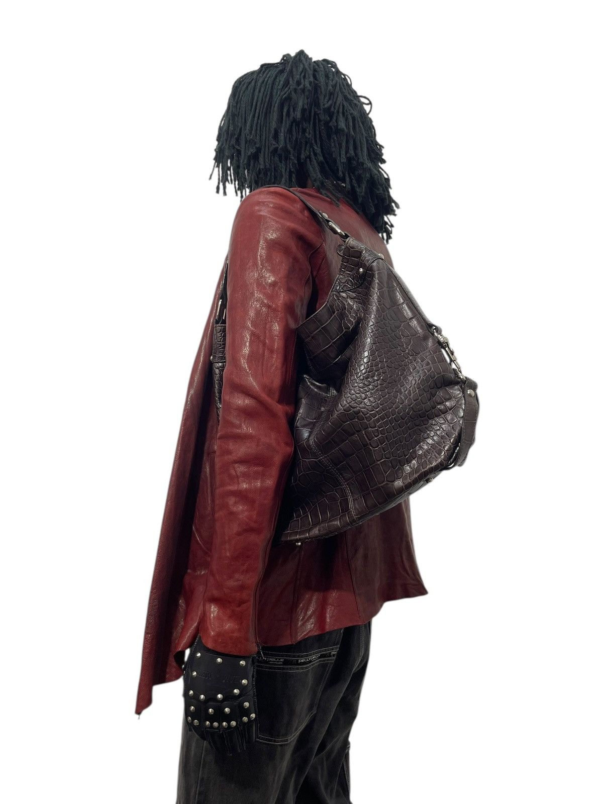 Genuine Leather Crocodile Embossed Palio Full Leather Shoulder Bag 2🟩1 Size ONE SIZE - 1 Thumbnail
