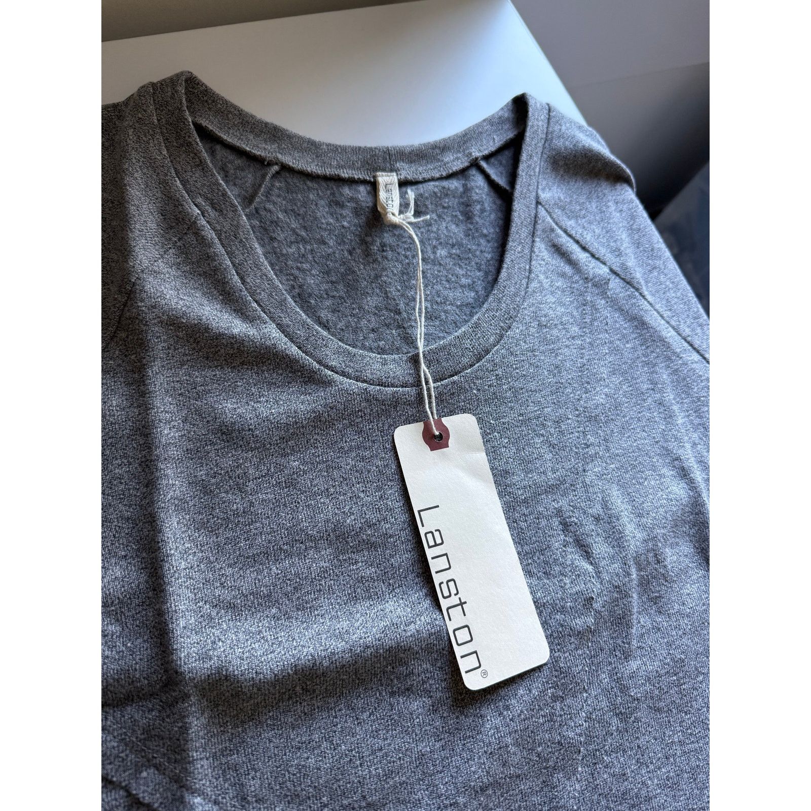REVOLVE $160 New Lanston Revolve Raglan Sweatshirt Tee - Grey XS Size XS / US 0-2 / IT 36-38 - 8 Thumbnail