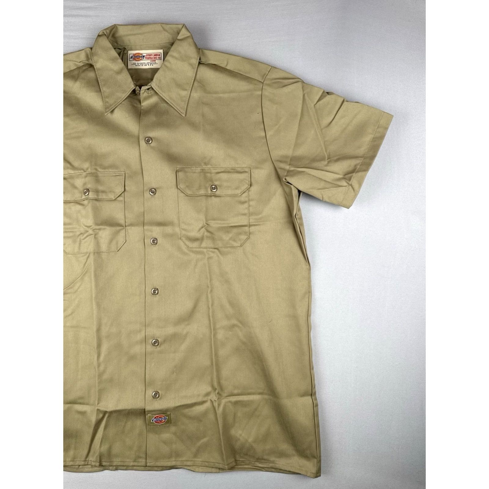 Dickies VINTAGE Dickies Work Shirt USA Made Khaki Button Up Short Sleeve L Mens Size US L / EU 52-54 / 3 - 4 Thumbnail