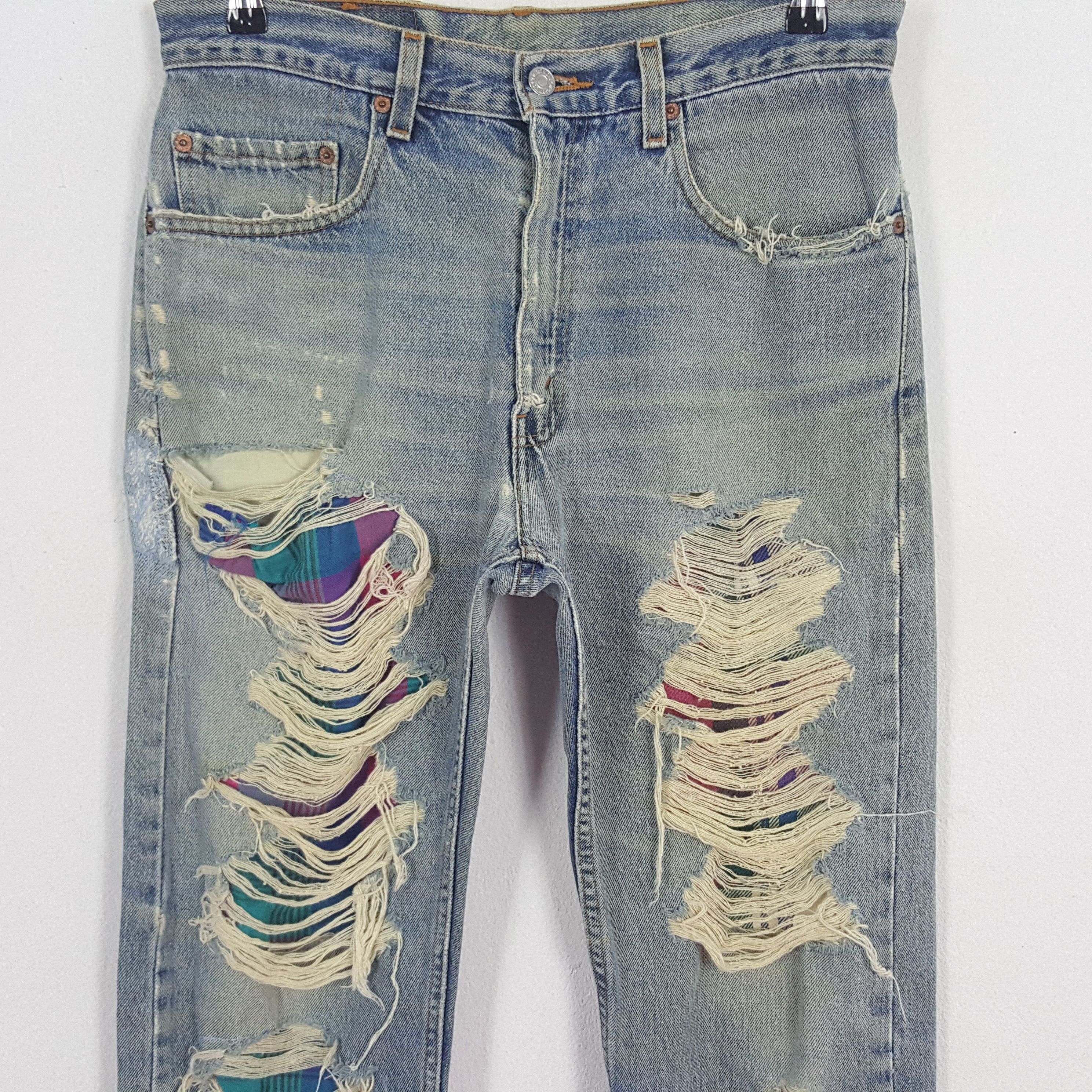 Levi's × Vintage Vintage Levis 505 Distressed Denim Jeans Size US 32 / EU 48 - 2 Thumbnail