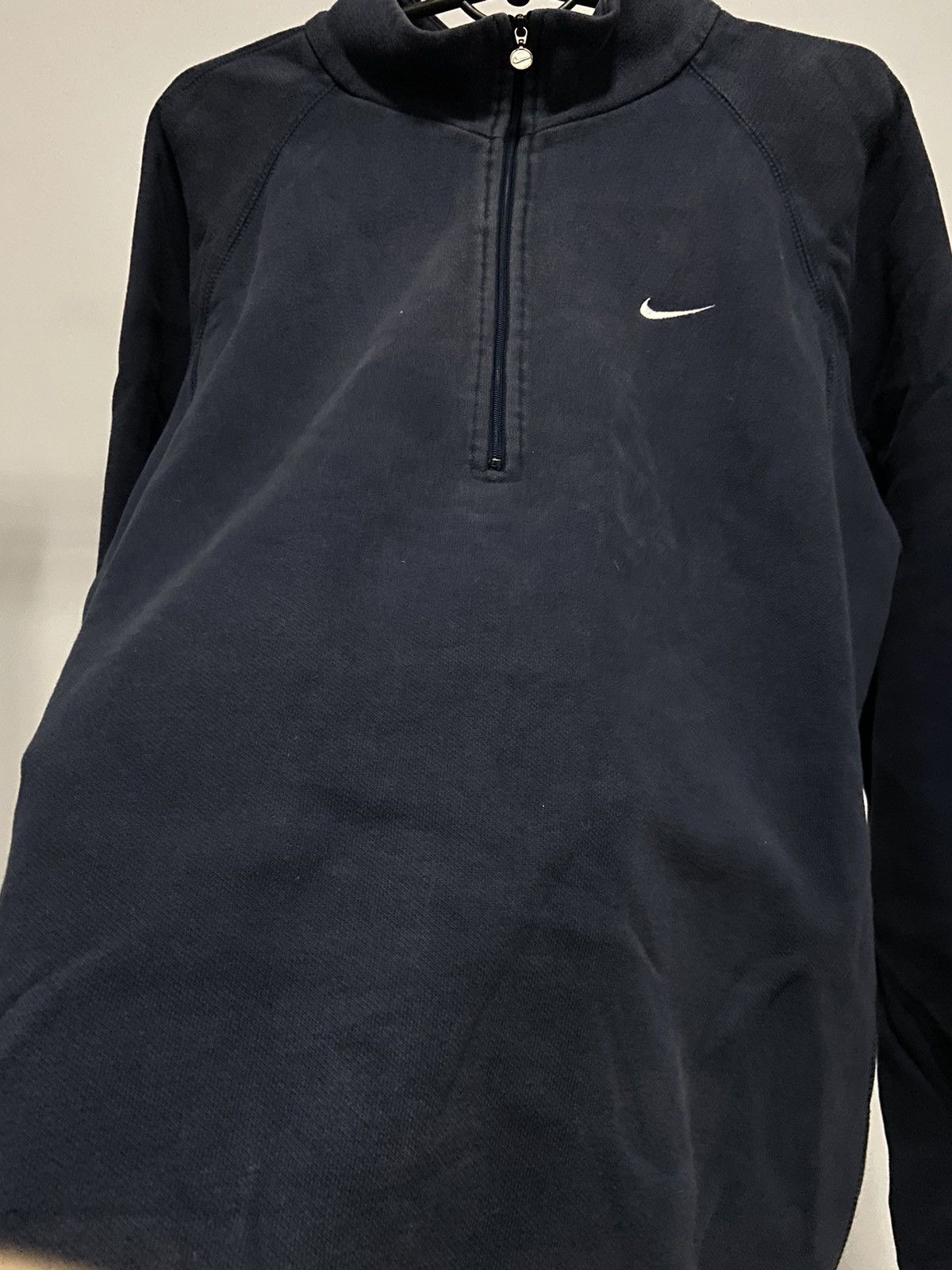 Nike × Vintage Nike 1/4 zip Sweatshirt Logo Vintage 90s longsleeve Size US XL / EU 56 / 4 - 8 Thumbnail