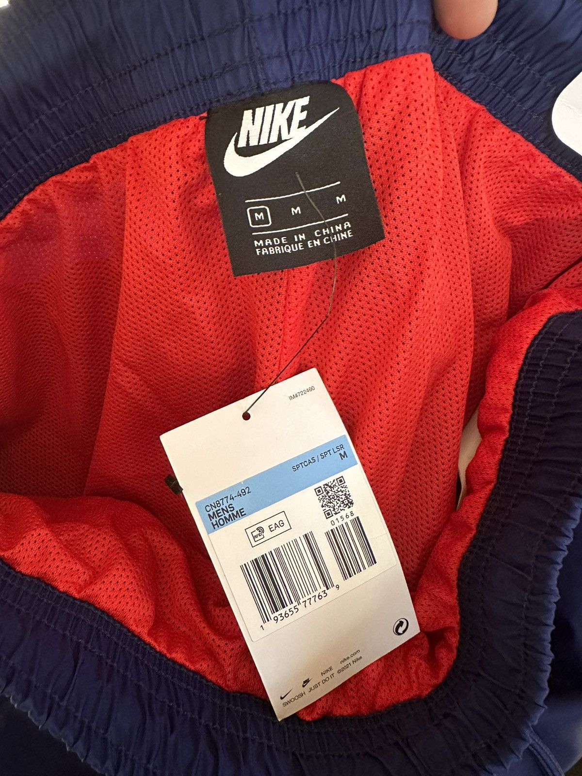 Nike × Vintage Vintage Nike joggers size M blue / Red logo drill Y2K Size US 32 / EU 48 - 6 Thumbnail