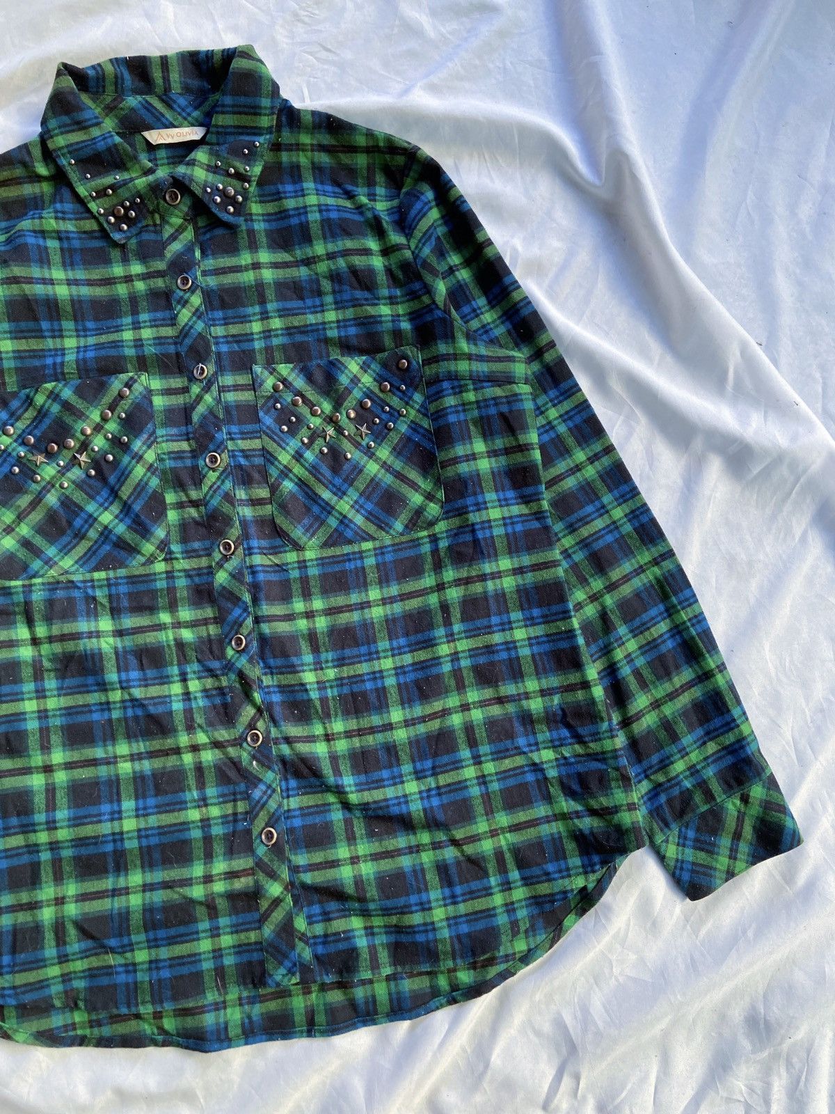 Japanese Brand OLIVIA BUTTON DOWN SHIRT PUNK STYLE Size US M / EU 48-50 / 2 - 3 Thumbnail