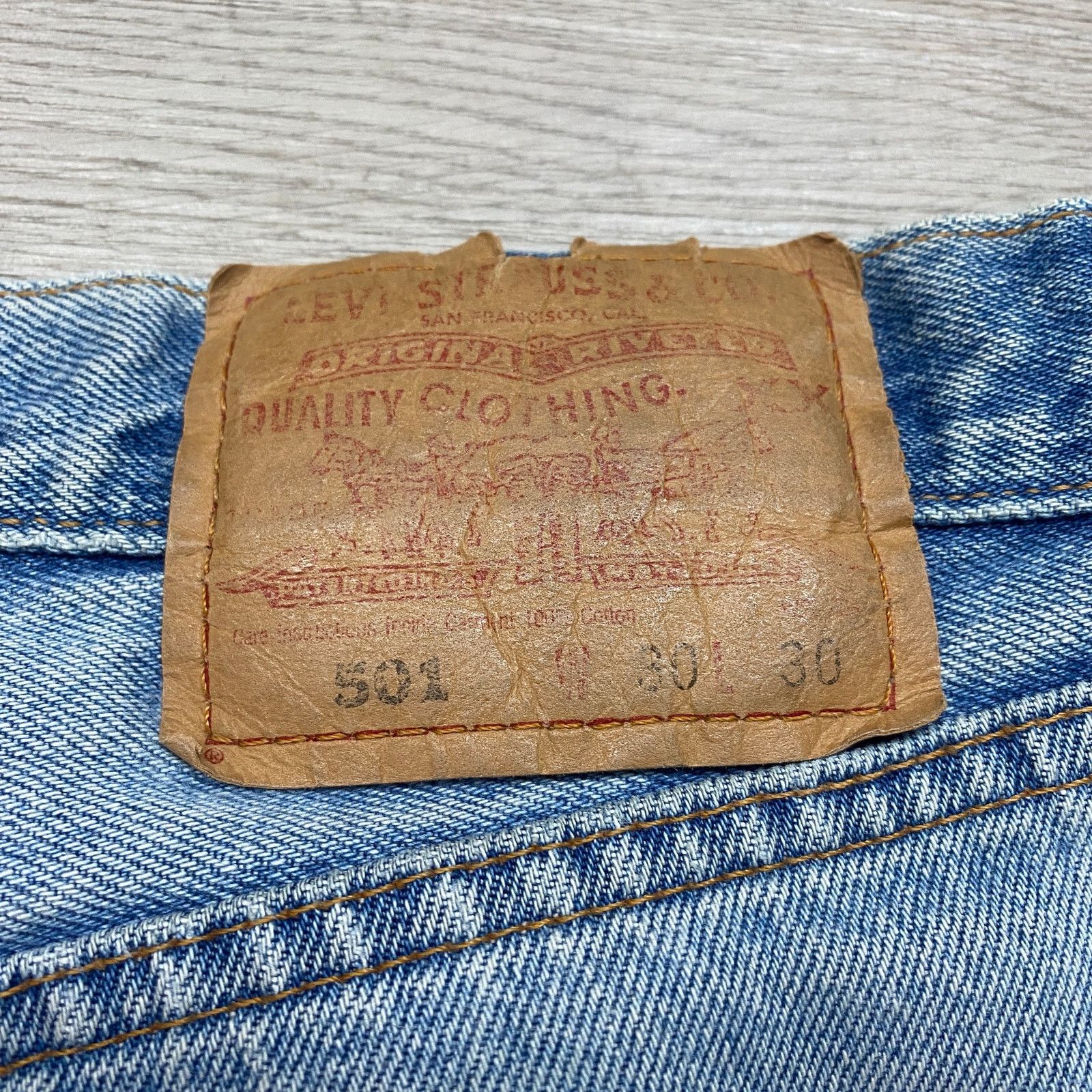 Levi's × Vintage Vintage Y2K Levi's 501 Distressed Straight Leg Jeans 30x30 Size US 30 / EU 46 - 4 Thumbnail