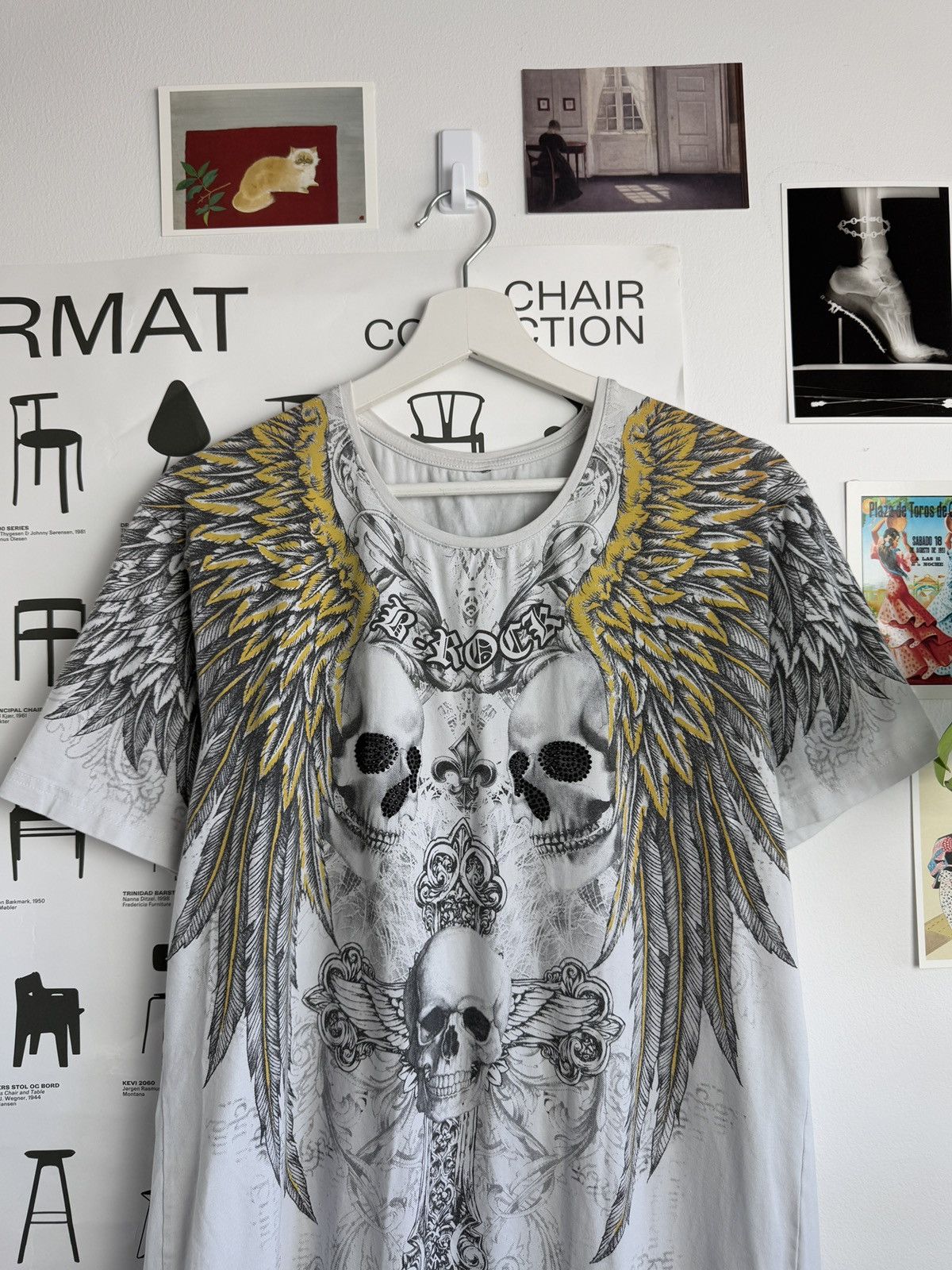Affliction × Vintage Vintage y2k Affliciton style skull printed t-shirt M tapout Size US M / EU 48-50 / 2 - 4 Thumbnail