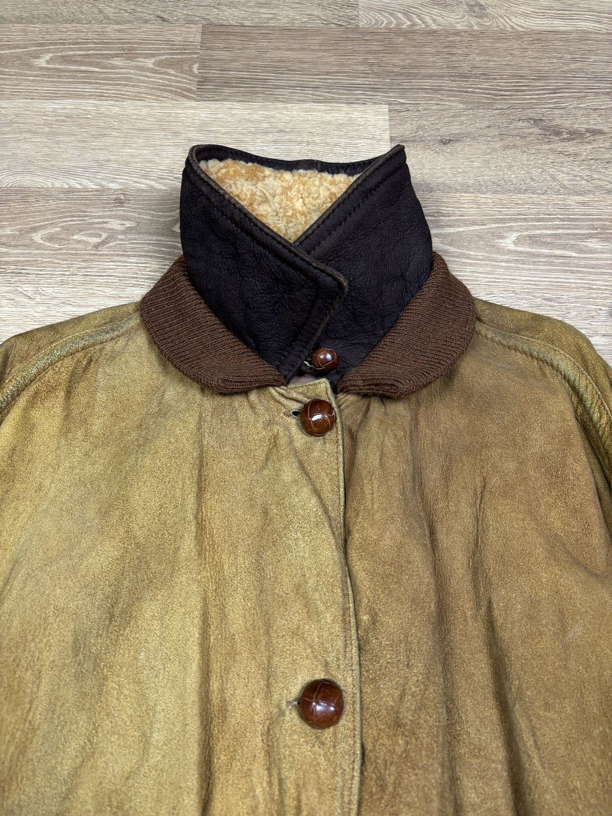 Emporio Armani 90s Emporio Armani Shearling Collar Suede Aviator Jacket Size US S / EU 44-46 / 1 - 6 Thumbnail