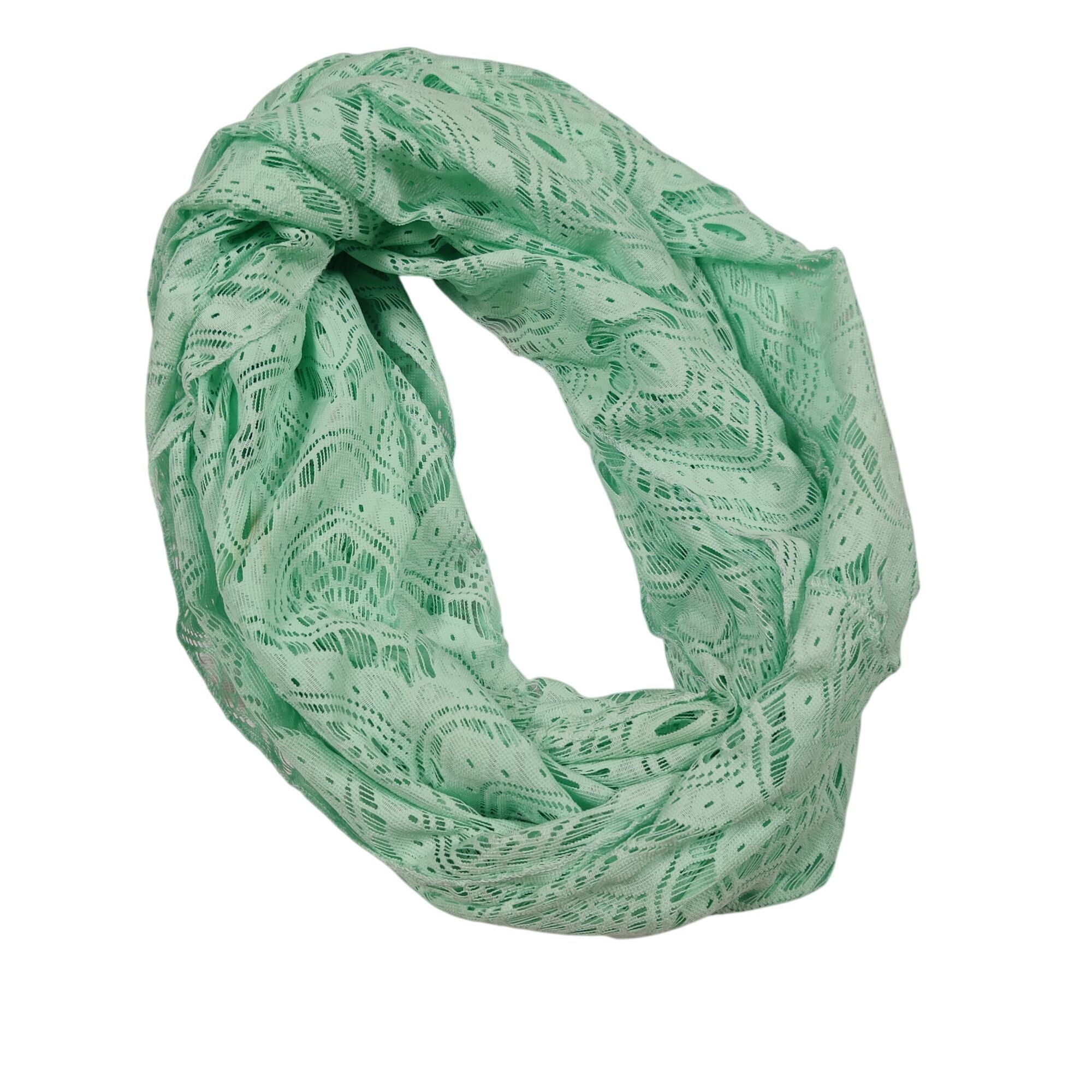 Other Mint Green Lace Infinity Scarf Lightweight Loop Circle Scarf Size ONE SIZE - 2 Thumbnail