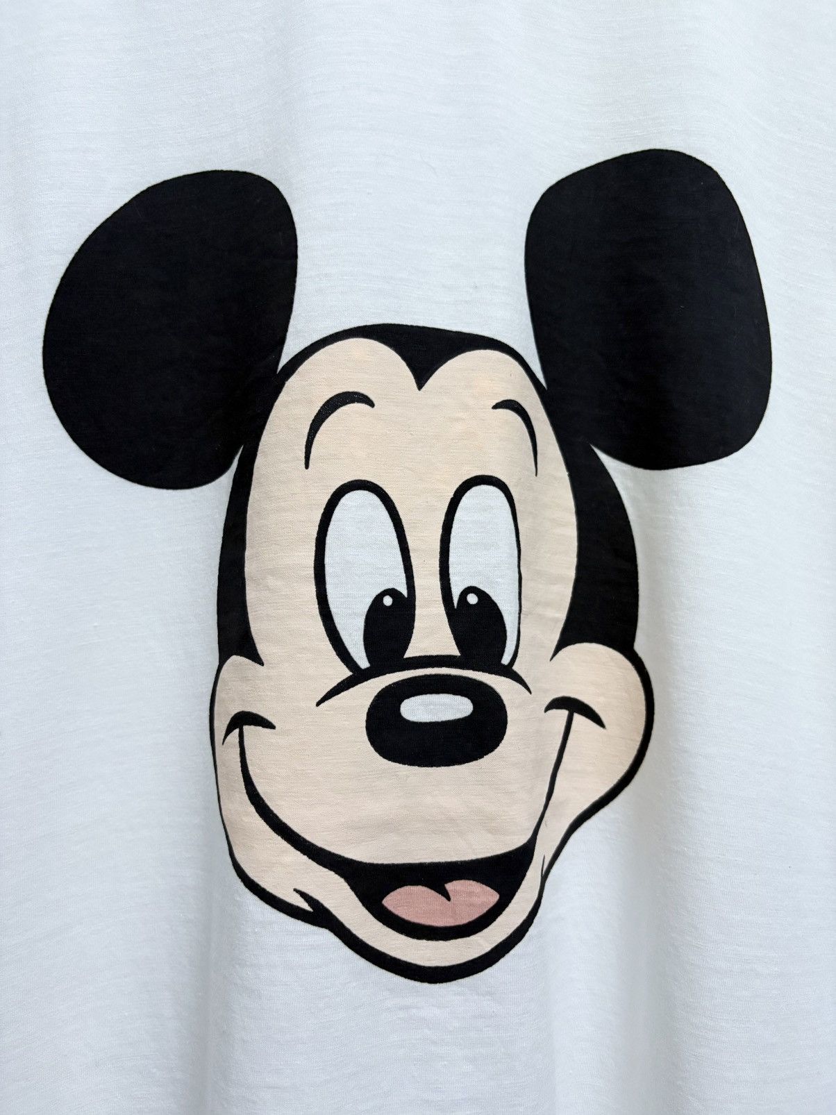 Disney Vintage 90's Disney Mickey Mouse - Huge Mickey Face T-Shirt Size US L / EU 52-54 / 3 - 4 Thumbnail