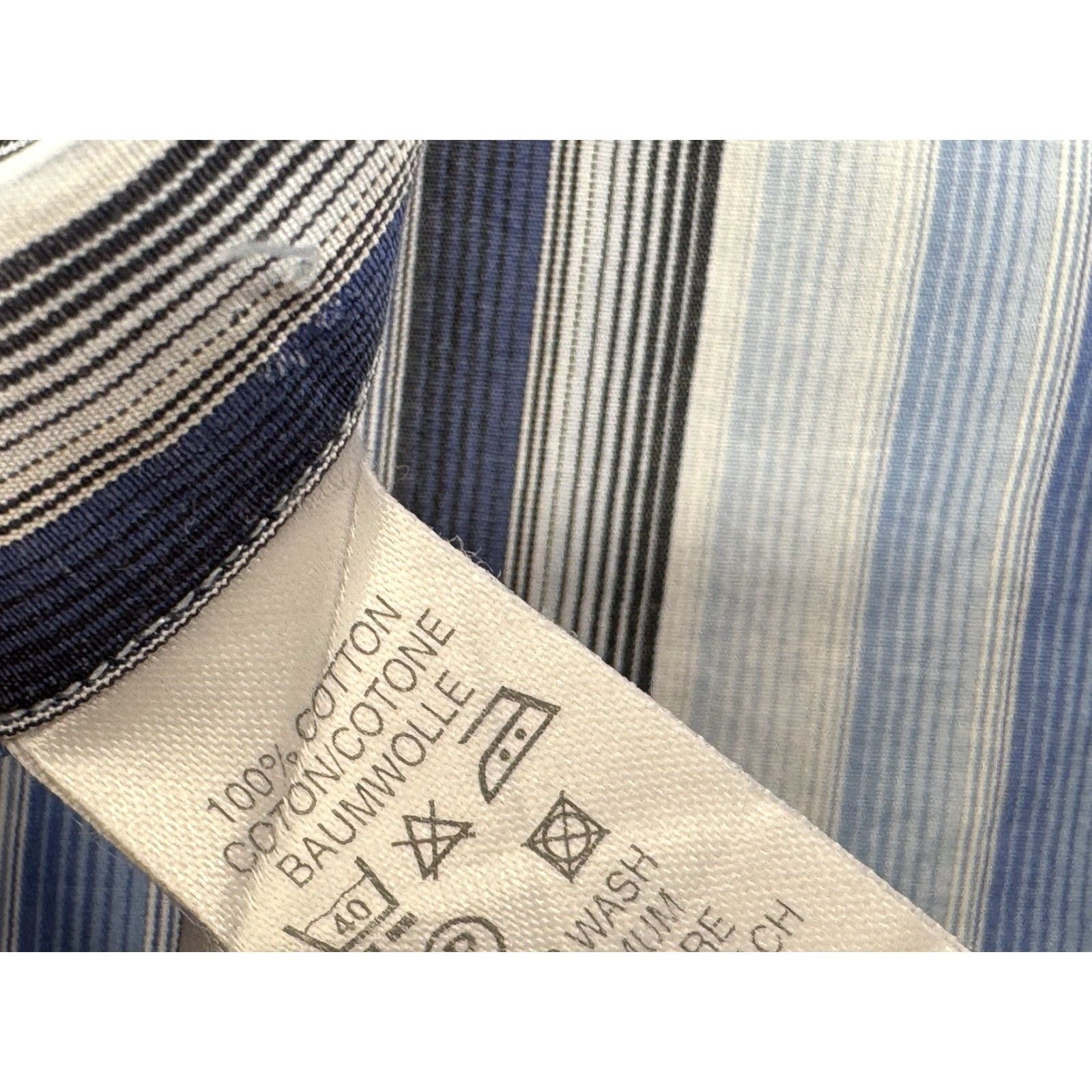 Paul Smith PAUL SMITH Striped Mens Shirt 17 43 Button-Up Long Sleeve Blue 90s Fashion Mens Shirt Size US XL / EU 56 / 4 - 6 Thumbnail