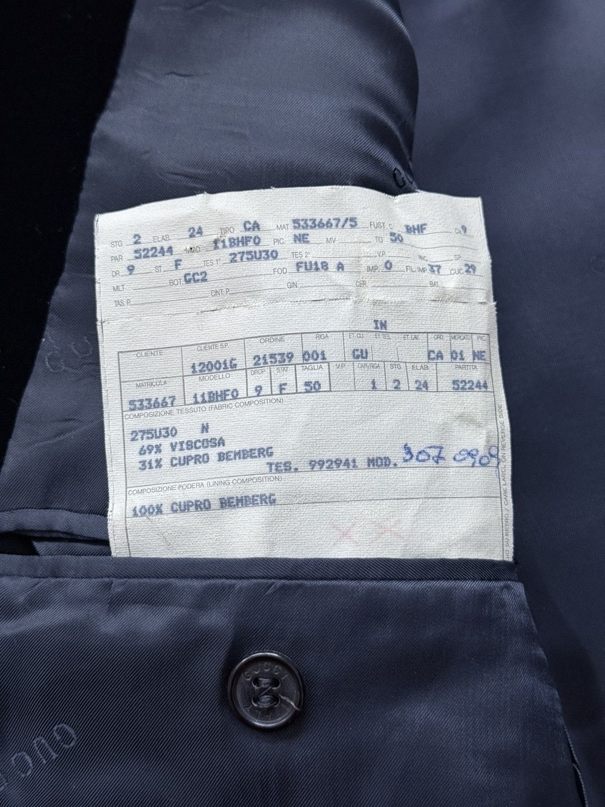 Gucci A/W 1996 Gucci Tom Ford Velvet Jacket Size 50R - 13 Thumbnail