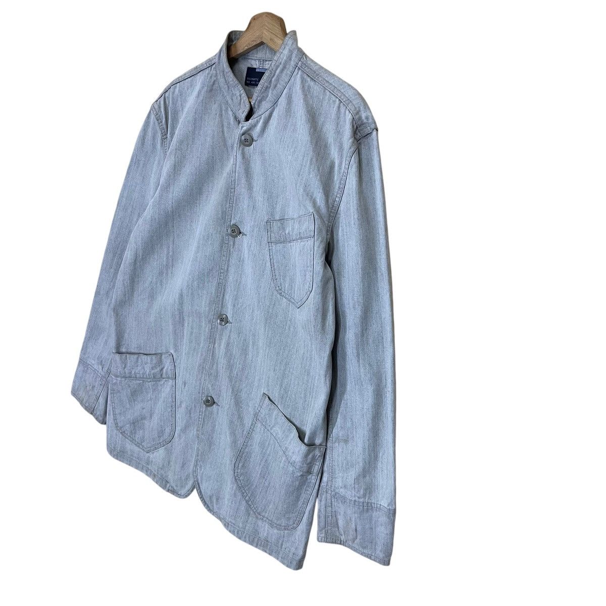 Japanese Brand × Vintage ROUSHATTE Hickory Chore Jacket Size US L / EU 52-54 / 3 - 3 Thumbnail