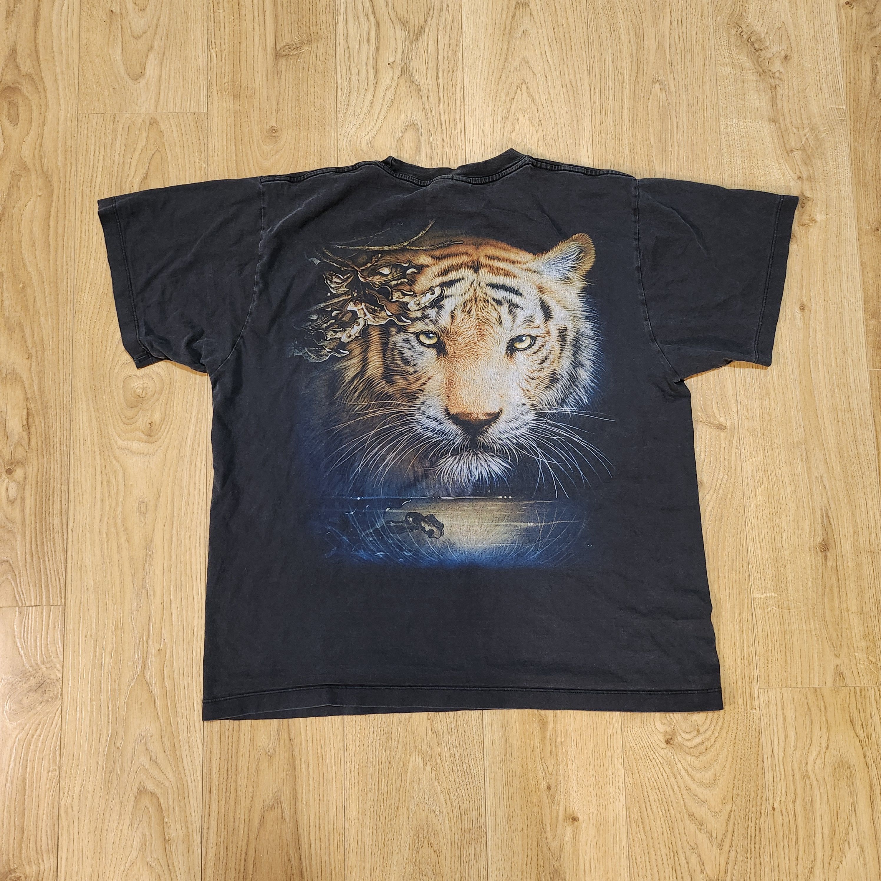 Japanese Brand × Vintage Rook Mange Vintage Tiger Washed Tshirt Size US L / EU 52-54 / 3 - 3 Thumbnail