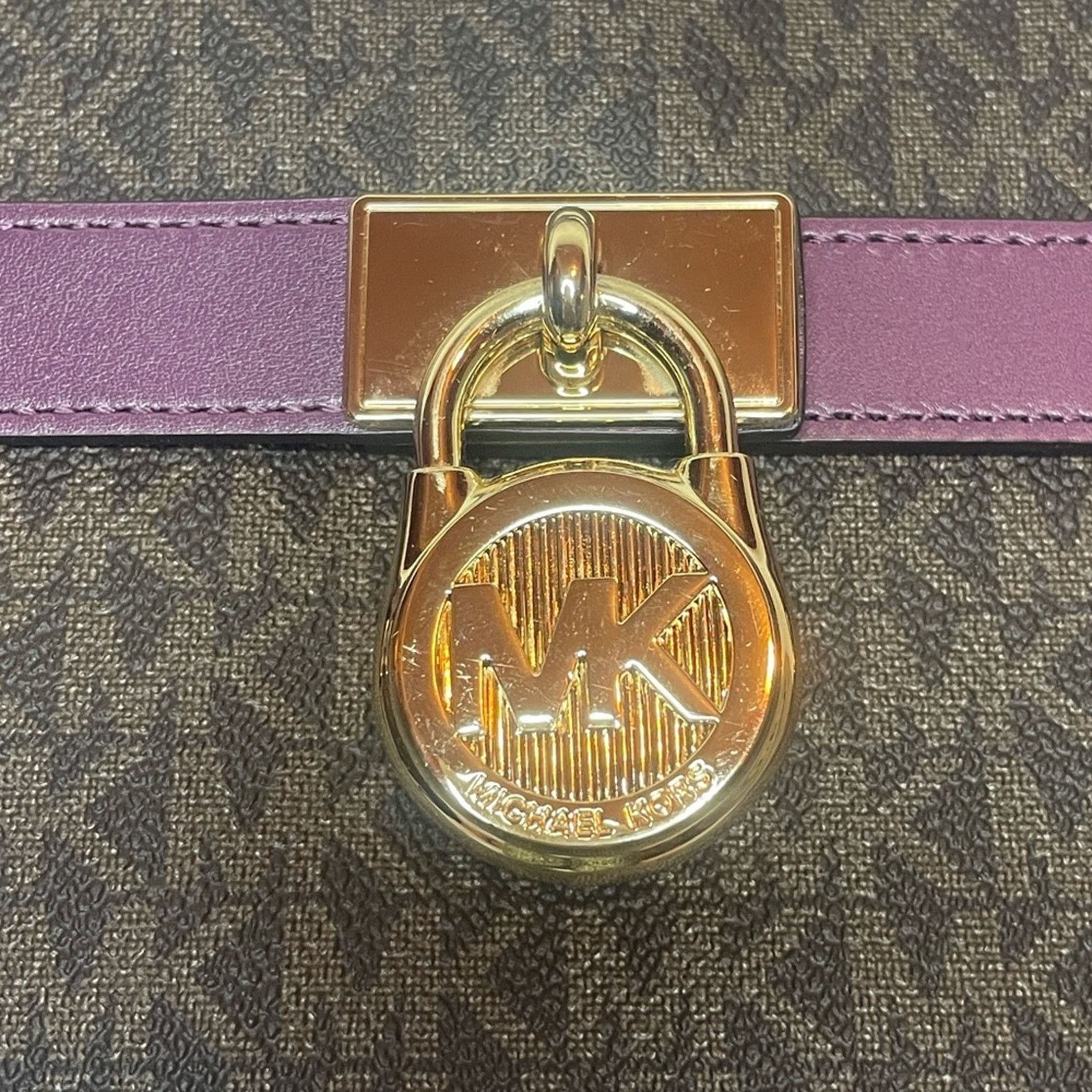 Michael Kors Michael Kors Hamilton Plum Leather Satchel Size ONE SIZE - 2 Thumbnail