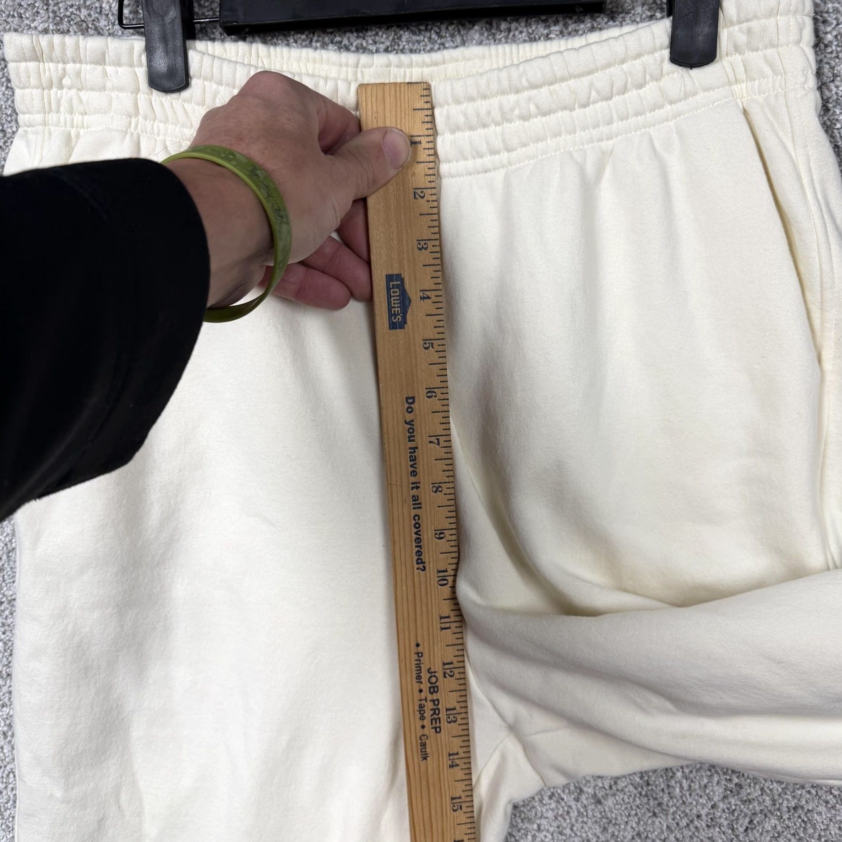 Vintage CALIA Sweatpants Womens L White Fleece Pockets Elastic Waist Lounge Yoga Gym & Training Contour Tapered Hemes 26.5in Size 36" / US 14 / IT 50 - 5 Thumbnail