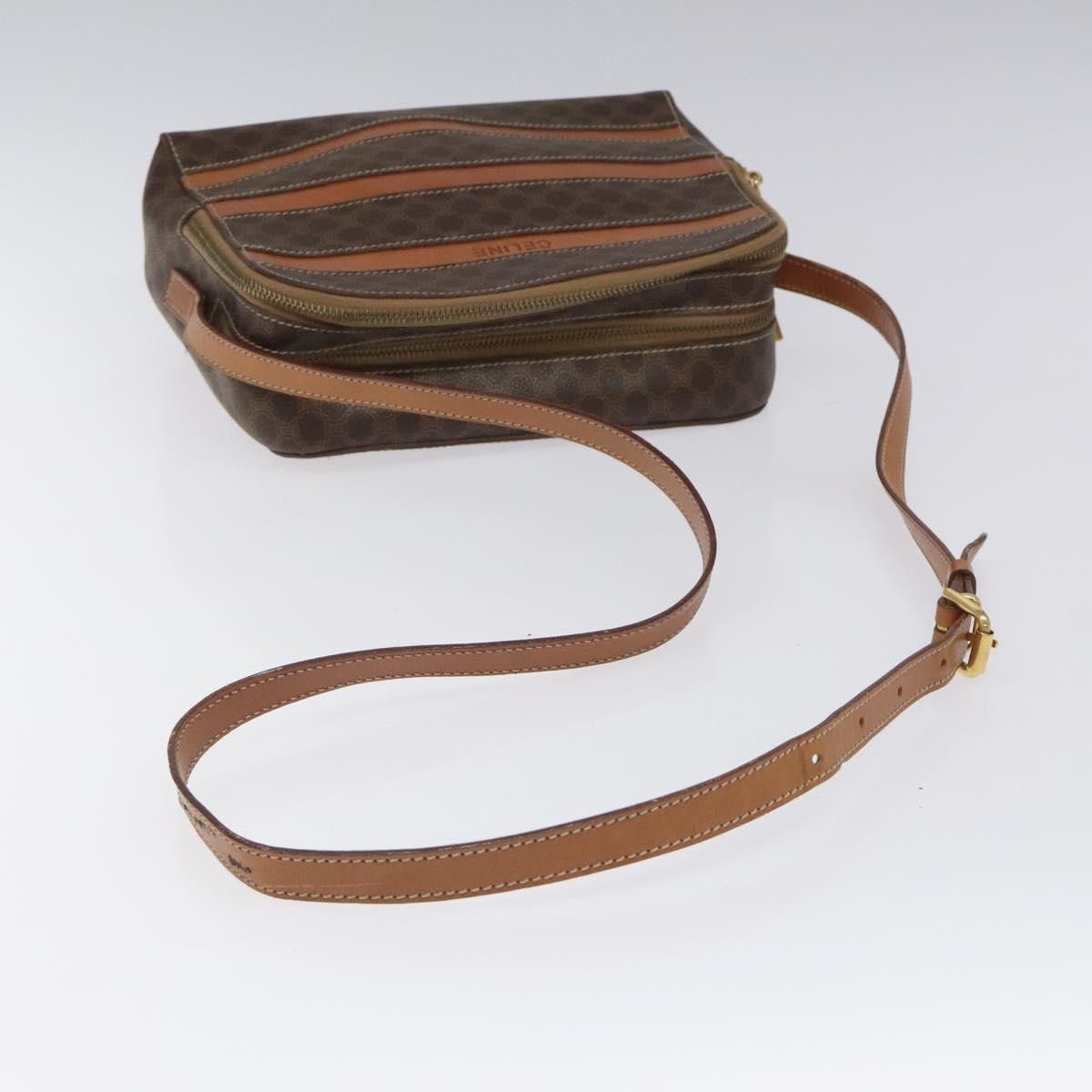 Celine CELINE Macadam Canvas Shoulder Bag Pvc Beige Brown Gold Size ONE SIZE - 7 Thumbnail