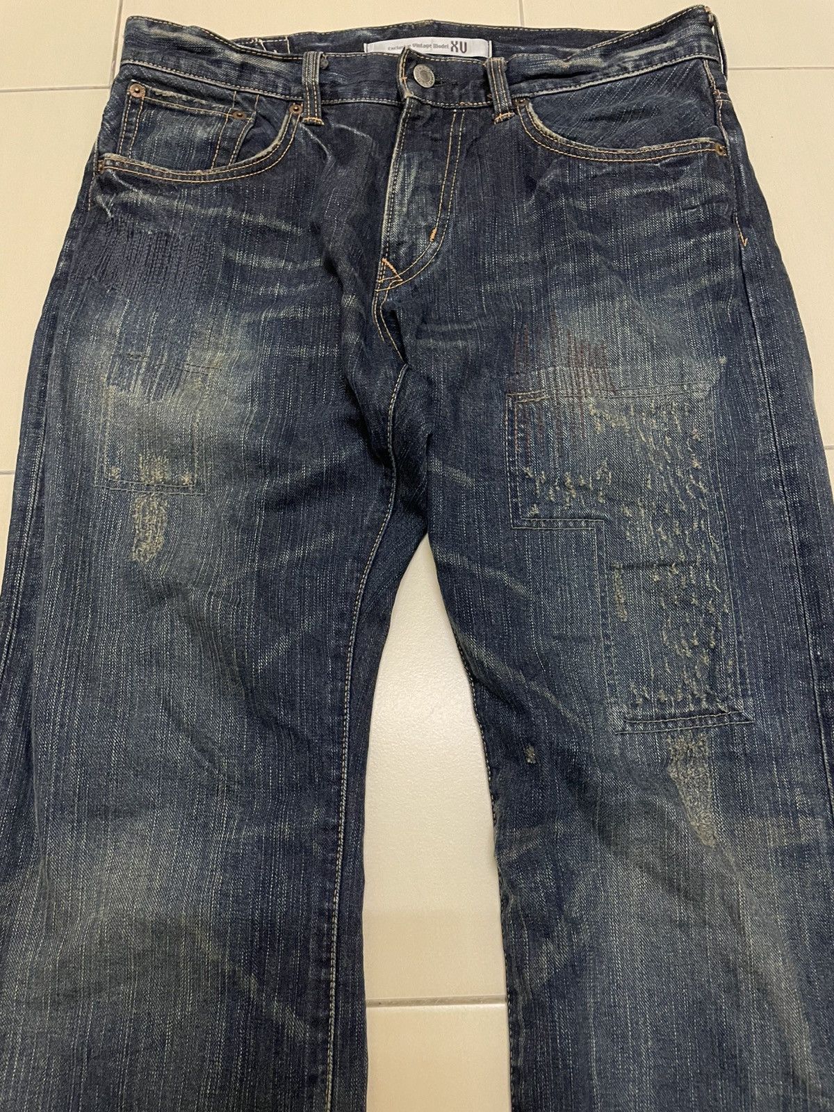 Edwin Edwin XV Sashiko Straight Cut Jeans Size US 33 - 3 Thumbnail