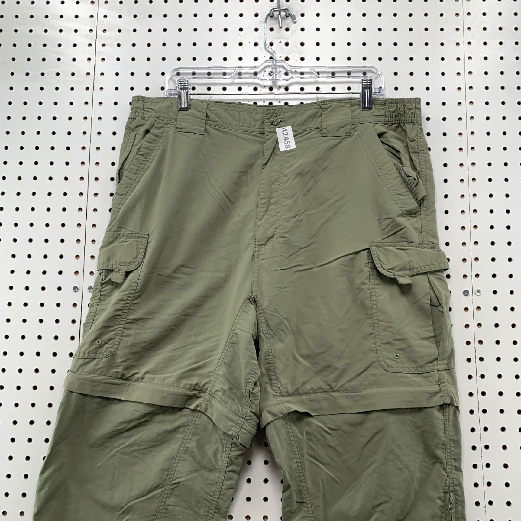 Vintage World Wide Sportsman Pants Men Large Green Convertible Hiking Cargo 36x29 Regular Inseam 29" Outdoor Summer Fall Spring Mens Size US 33 - 2 Thumbnail