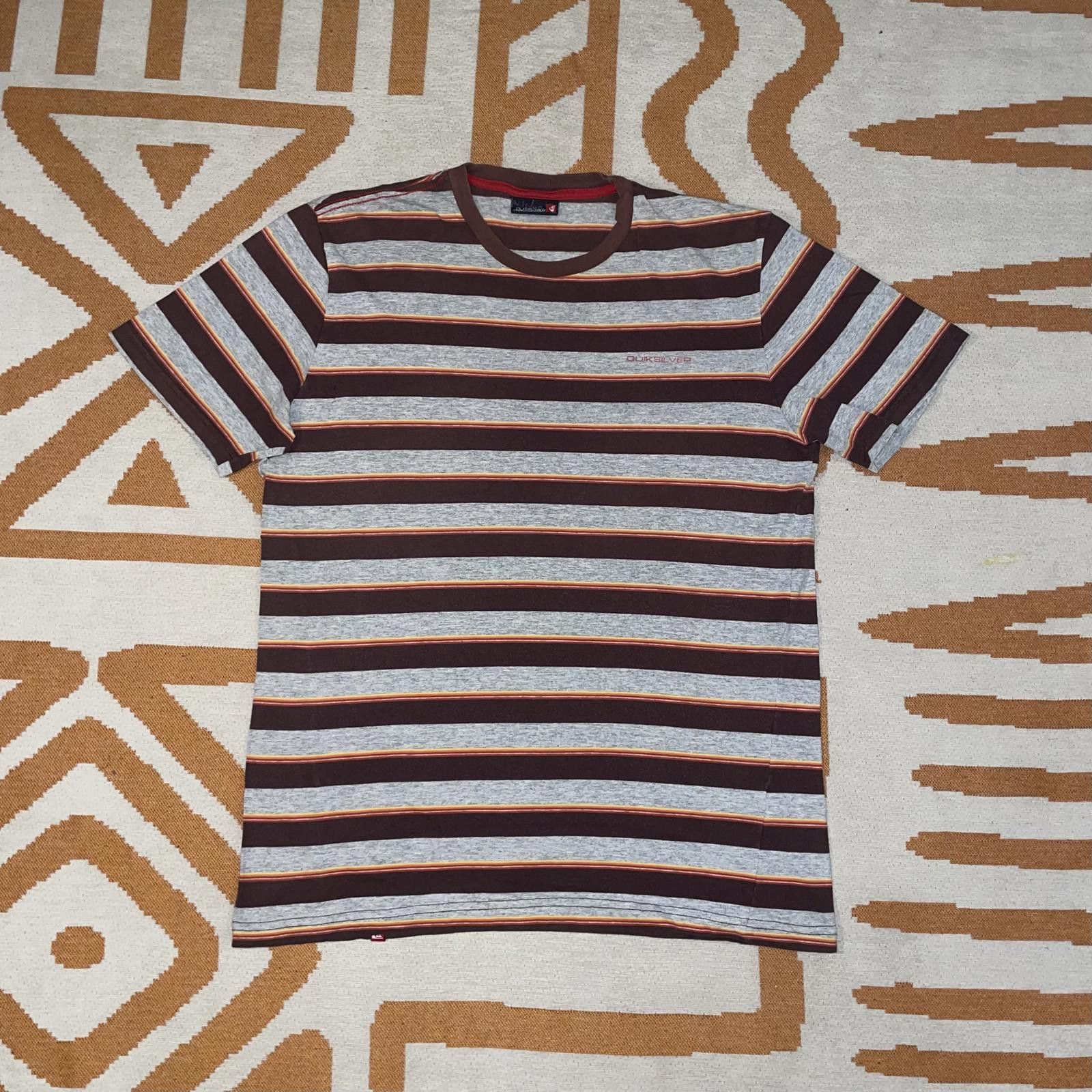 Quiksilver Quiksilver 00s Striped Print T-Shirt L Size US L / EU 52-54 / 3 - 1 Thumbnail