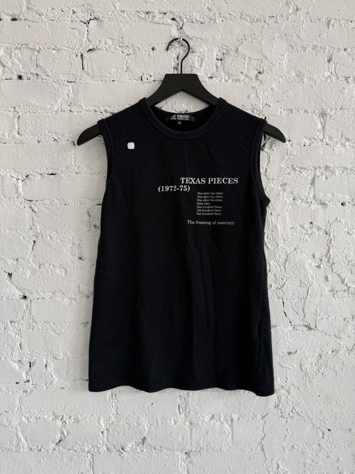 Raf Simons S/S 2005 RAF SIMONS ‘HISTORY OF MY WORLD’ TEXAS PIECES TANK Size US S / EU 44-46 / 1 - 1 Thumbnail
