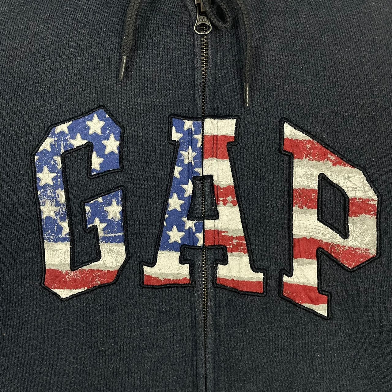Gap Vintage Gap America Flag Embroided Logo Full Zip Hoodie Size US M / EU 48-50 / 2 - 5 Thumbnail