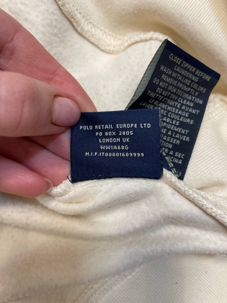 Ralph Lauren Vintage Women's zip hoodie Ralph Lauren beige Size M / US 6-8 / IT 42-44 - 12 Thumbnail