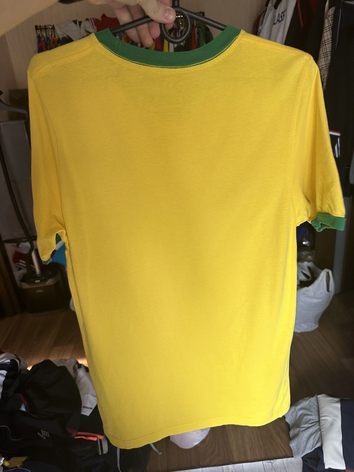 Nike × Vintage Vintage Nike Brazil soccer tee logo Brasil yellow Size US M / EU 48-50 / 2 - 6 Thumbnail
