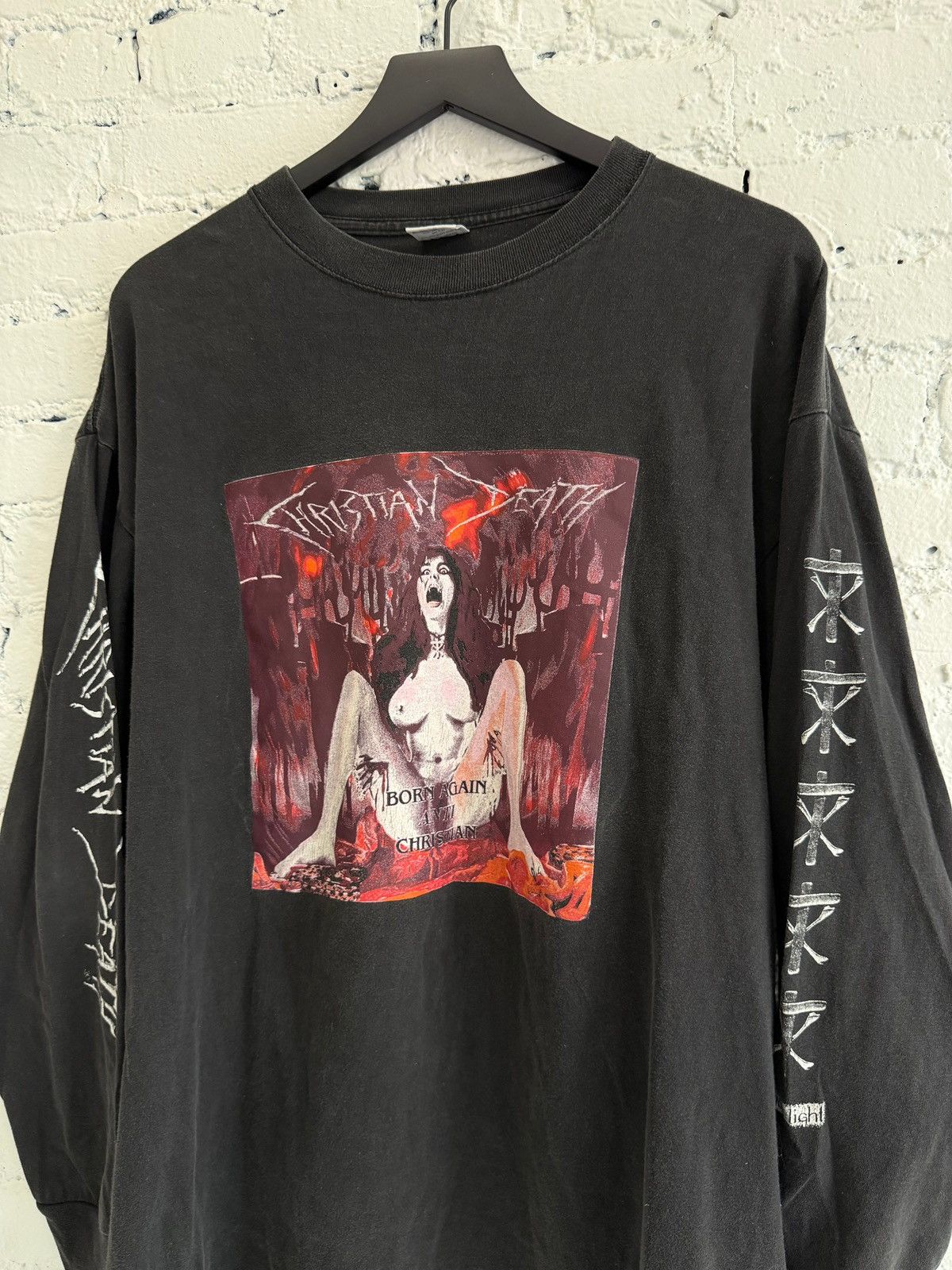 Vintage 2000 CHRISTIAN DEATH ‘BORN AGAIN ANTI CHRISTIAN’ L/S TEE Size US XL / EU 56 / 4 - 4 Thumbnail