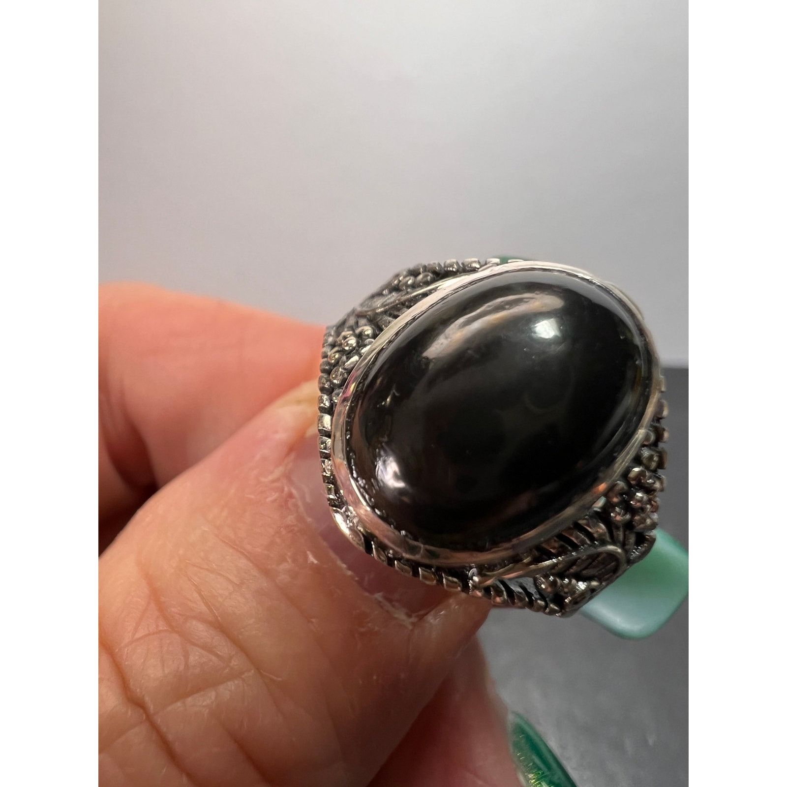 Other Elite shungite in sterling silver size 8 Size ONE SIZE - 6 Thumbnail