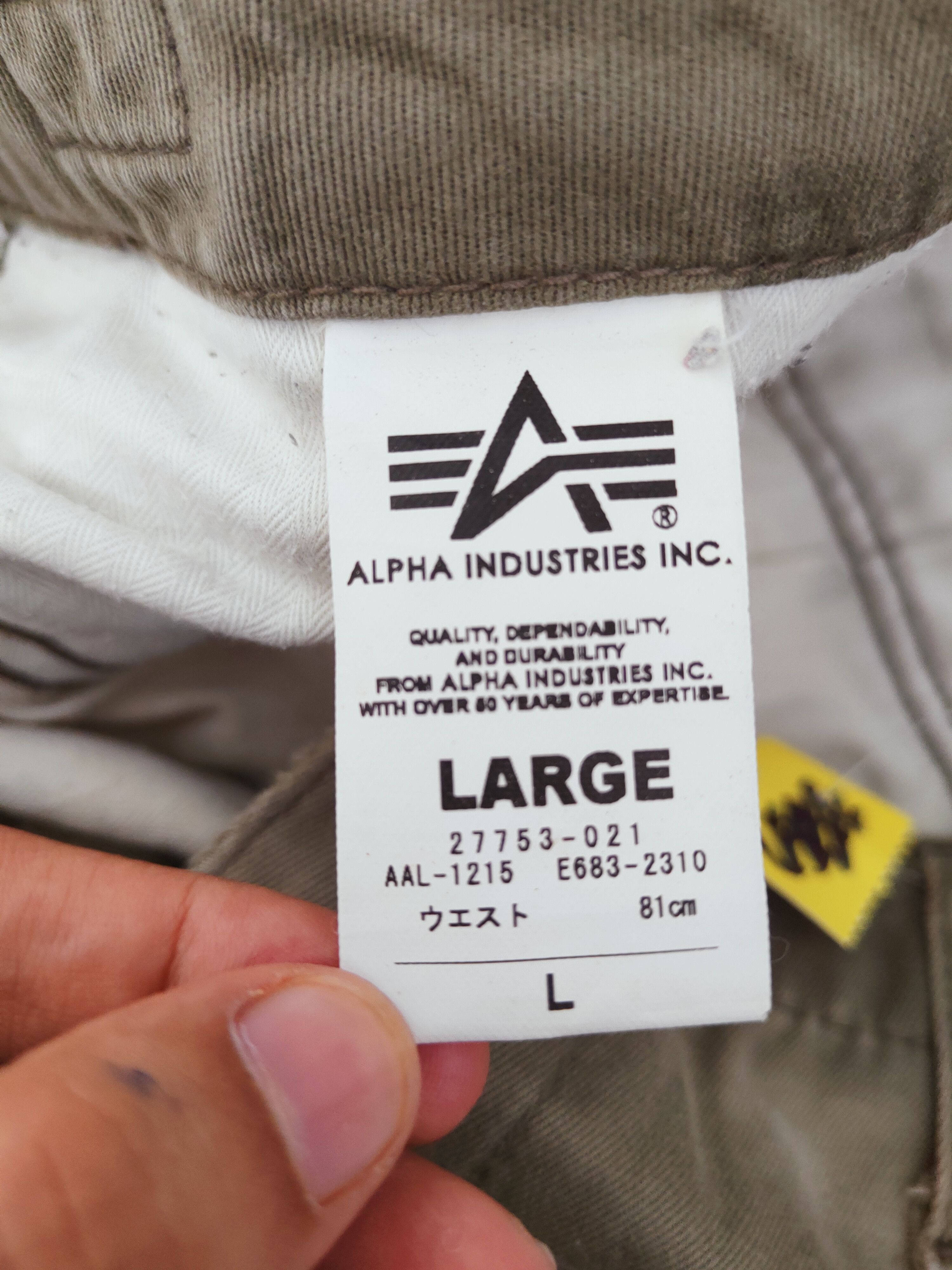 Alpha Industries DL Alpha Industries Beige Multipocket Cargo Pants #S2786 Size US 32 / EU 48 - 18 Thumbnail