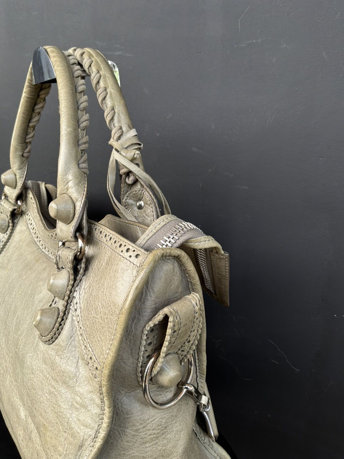 Balenciaga Balenciaga - Classic City - Giant Studs - Beige Lambskin Size ONE SIZE - 14 Thumbnail