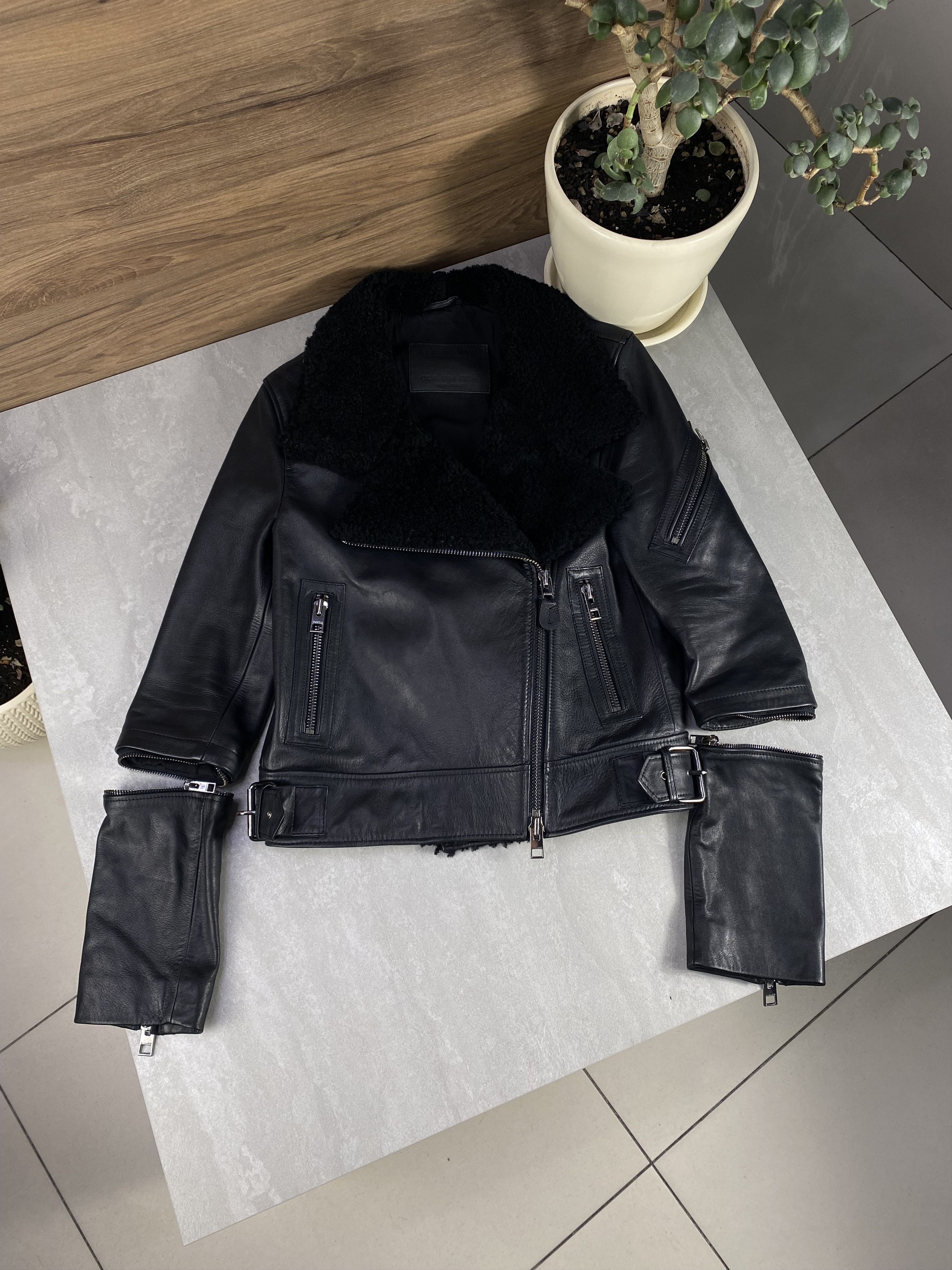Allsaints Allsaints Bayes Shearling Leather Jacket Limited Edition Size S / US 4 / IT 40 - 7 Thumbnail