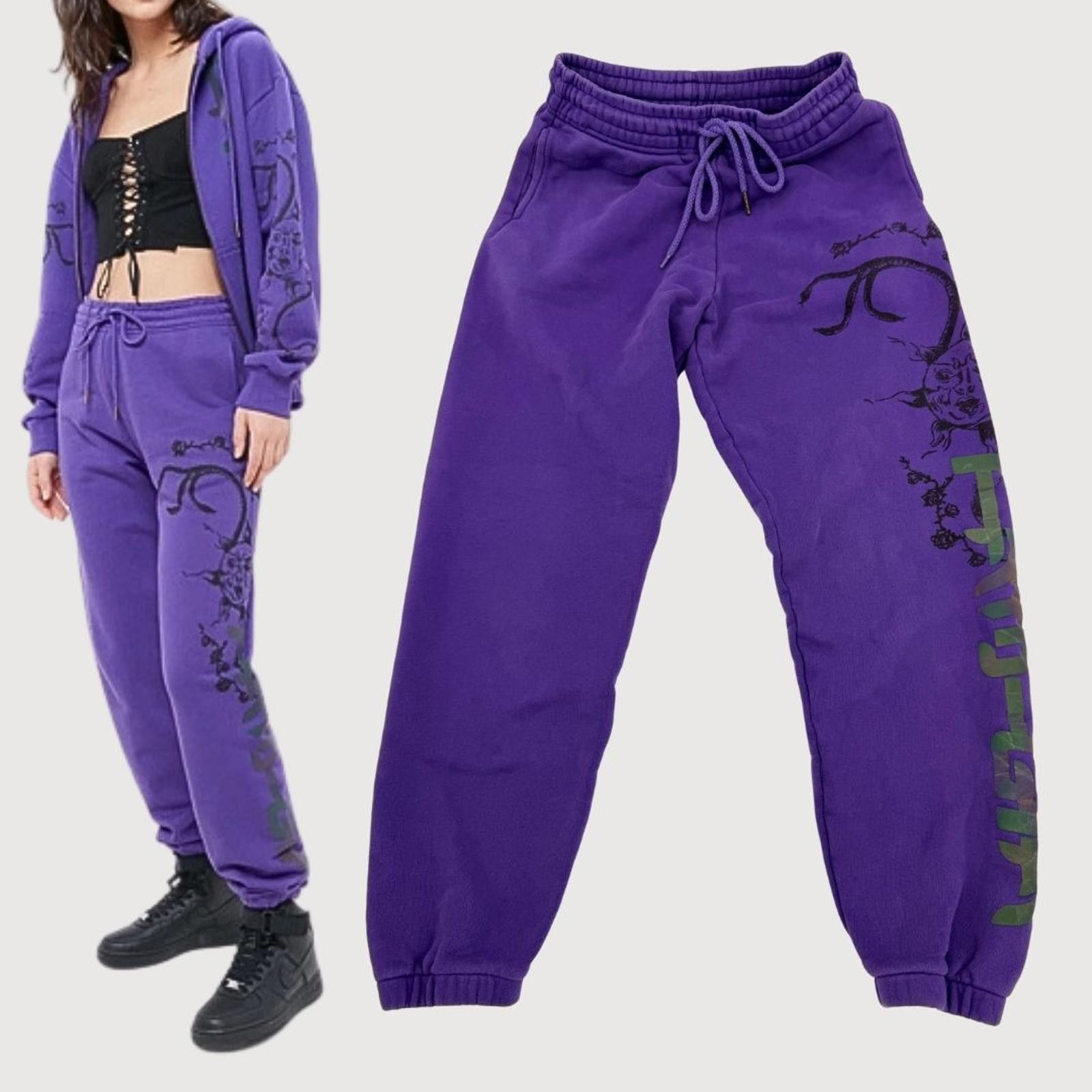Other I.AM.GIA Purple Graphic Jogger Sweatpants XS Y2K Streetwear Size 26" / US 2 / IT 38 - 1 Thumbnail