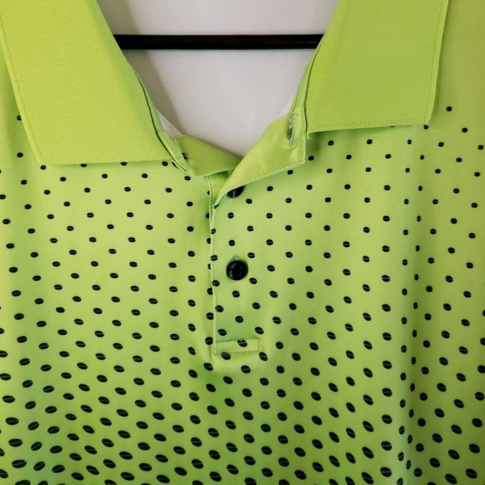 Vintage Speedrun J Geekwell Mens Polo Shirt XL Green Dot Pattern Sports Golfing Activewear Shirts Mens XL Green Size US XL / EU 56 / 4 - 6 Thumbnail