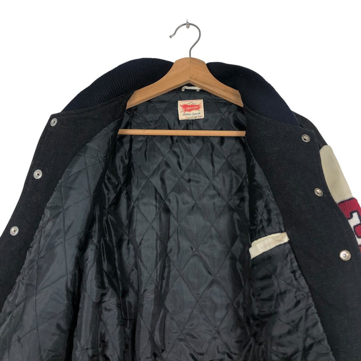 Vintage 🔥VINTAGE VARSITY JACKET LEATHER GUMUINTL UNION MADE Size US M / EU 48-50 / 2 - 16 Thumbnail