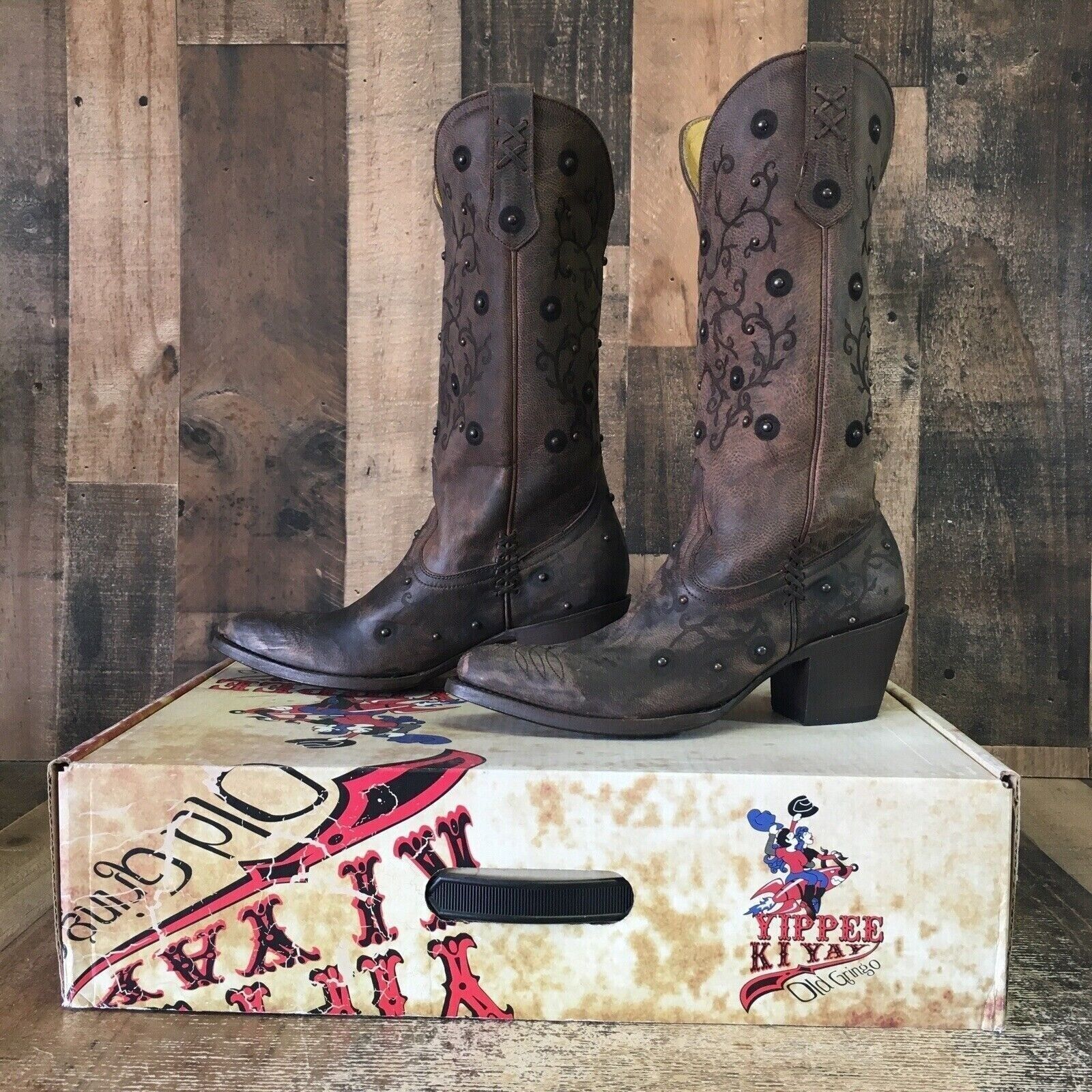 Old Gringo Old Gringo Merary 13" Studded Cowboy Boots Womens 7 B Size US 7 / IT 37 - 9 Thumbnail