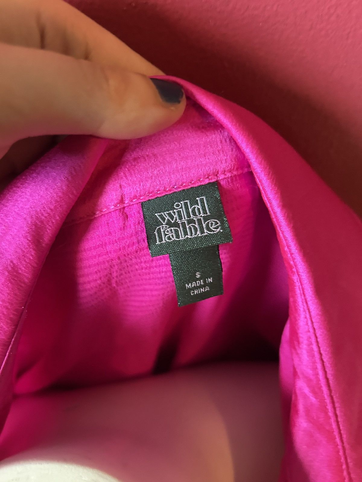 Other Wild Fable hot pink women’s blouse small Size S / US 4 / IT 40 - 4 Thumbnail