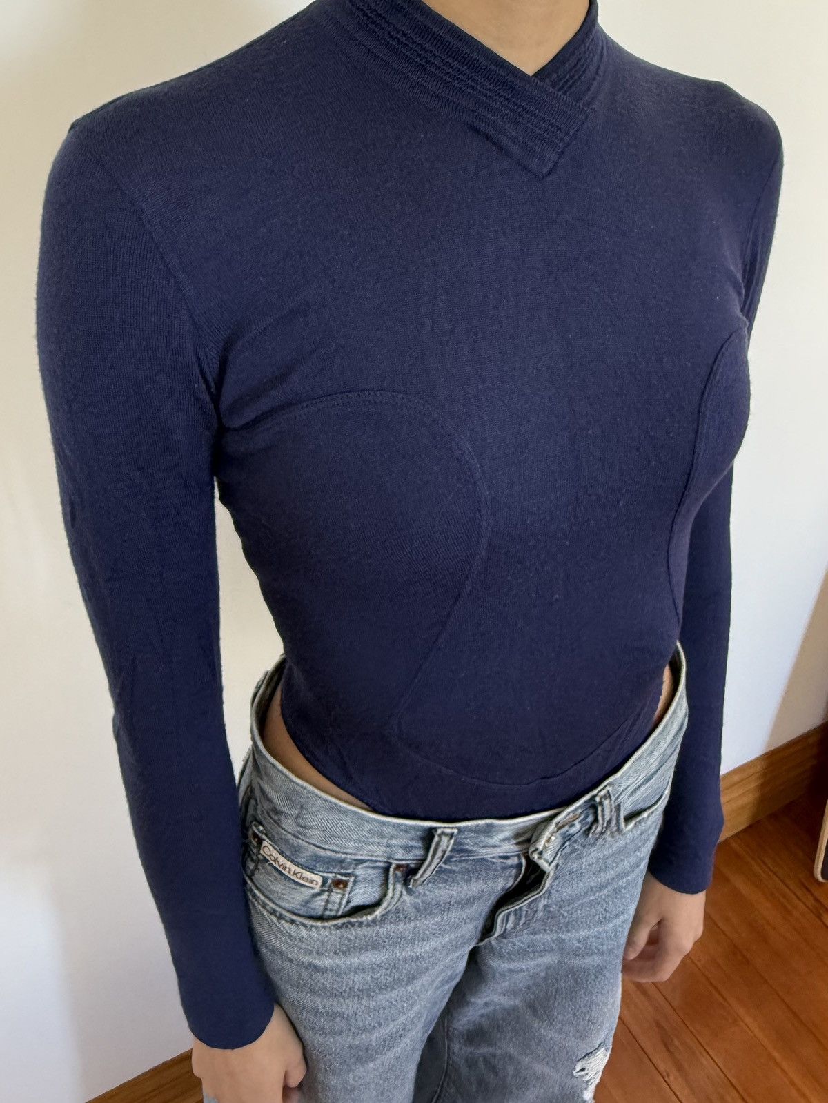 Alaia Vintage Alaia Wool Bodysuit Size M / US 6-8 / IT 42-44 - 5 Thumbnail