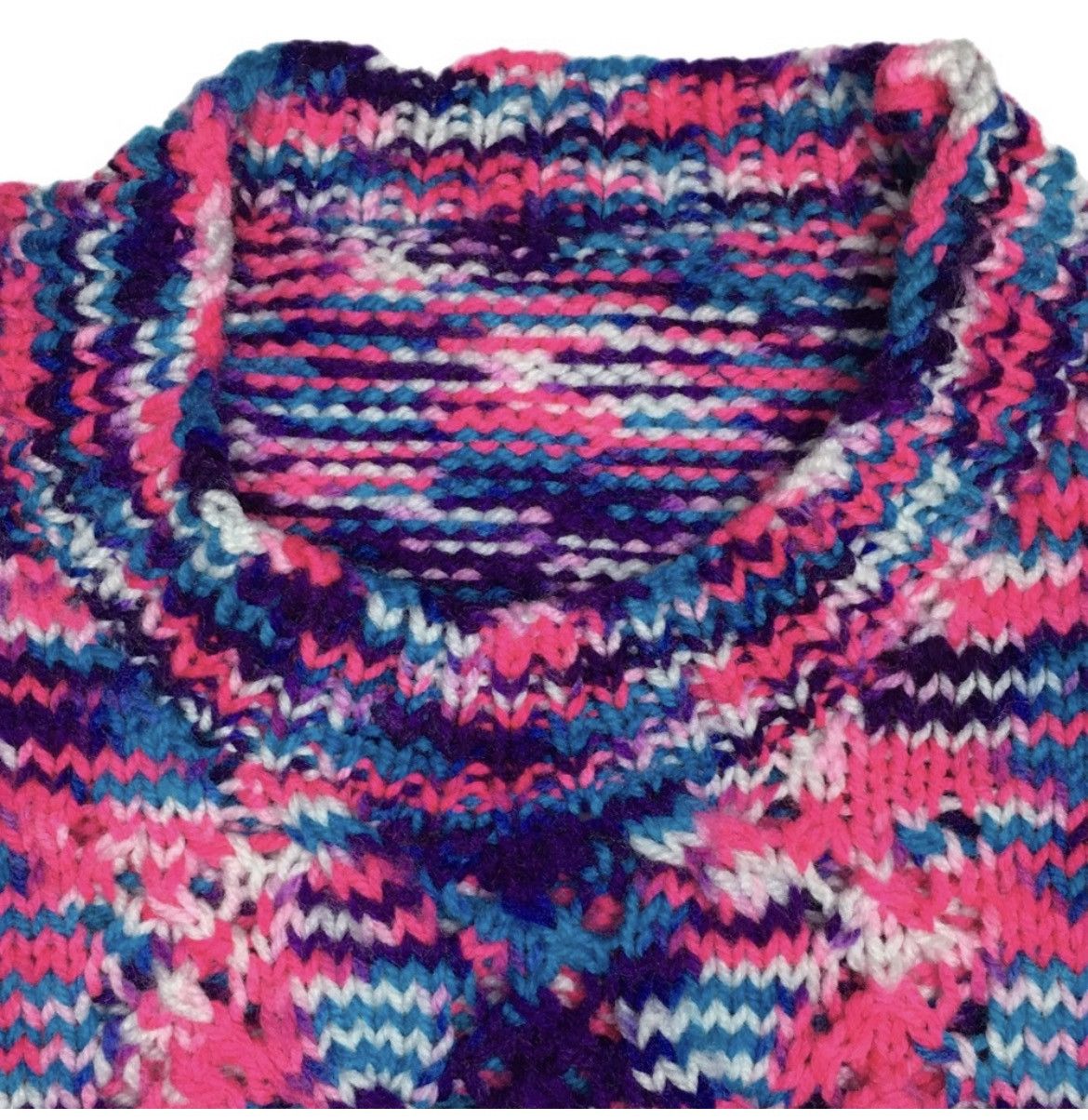 Handmade New Hand Knitted Crew Neck Jumper Size M / US 6-8 / IT 42-44 - 6 Thumbnail