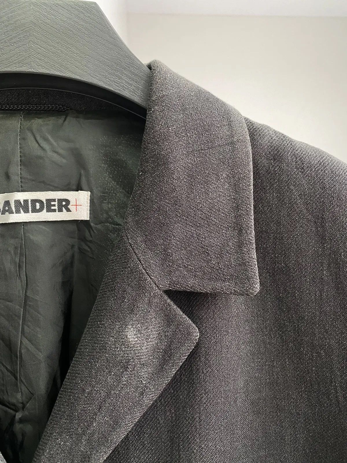 Designer × Jil Sander × Vintage Vintage Jil Sander Women’s Luxury Designer Grey Blazer Size L / US 10 / IT 46 - 7 Thumbnail