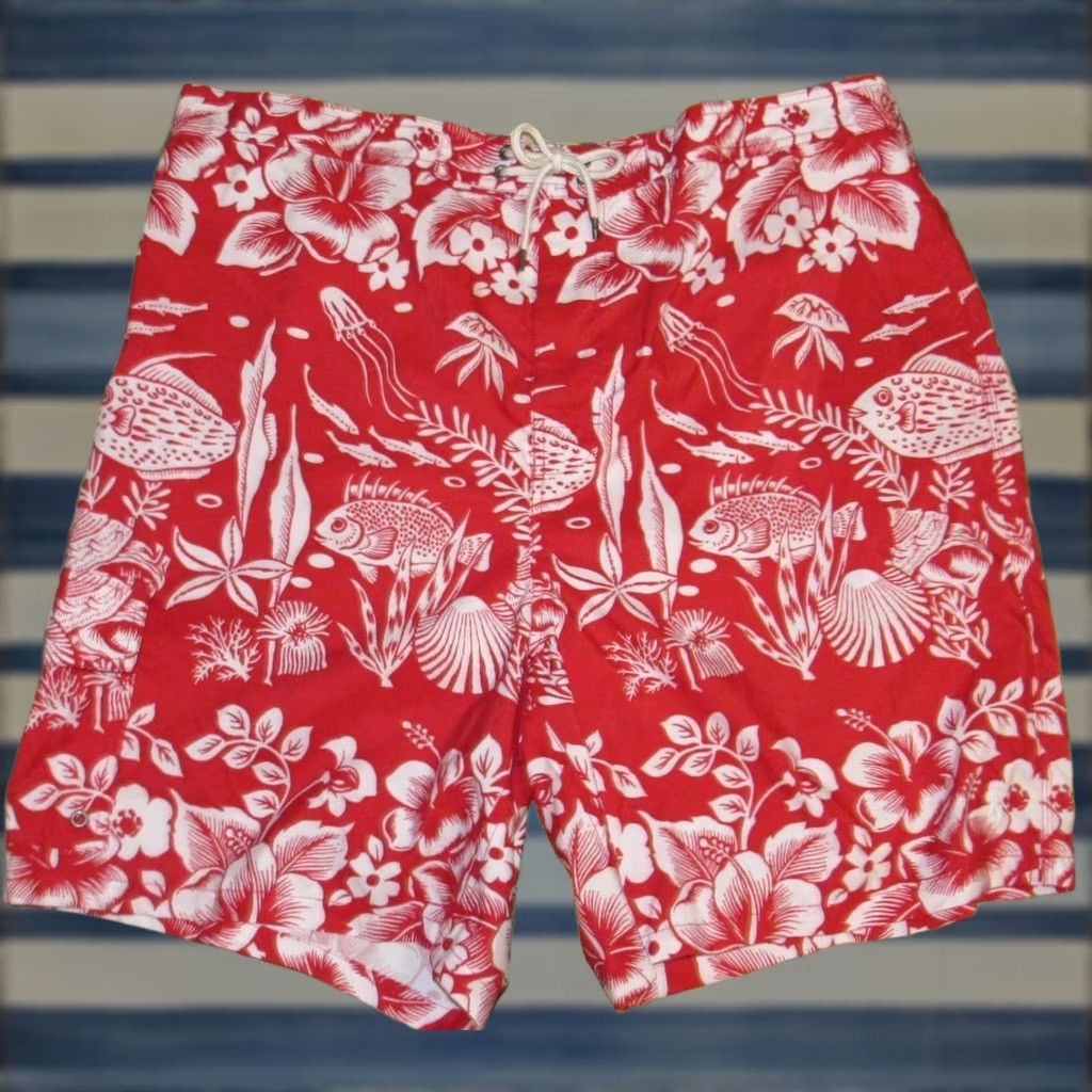 Ralph Lauren Polo RALPH LAUREN Red Tropical Fish Printed 9" Swim Trunks Shorts 2XB Mens Swim Trunks Short 2XB Red Tropical Fish Polo RALPH LAUREN Size US XXL / EU 58 / 5 - 1 Thumbnail