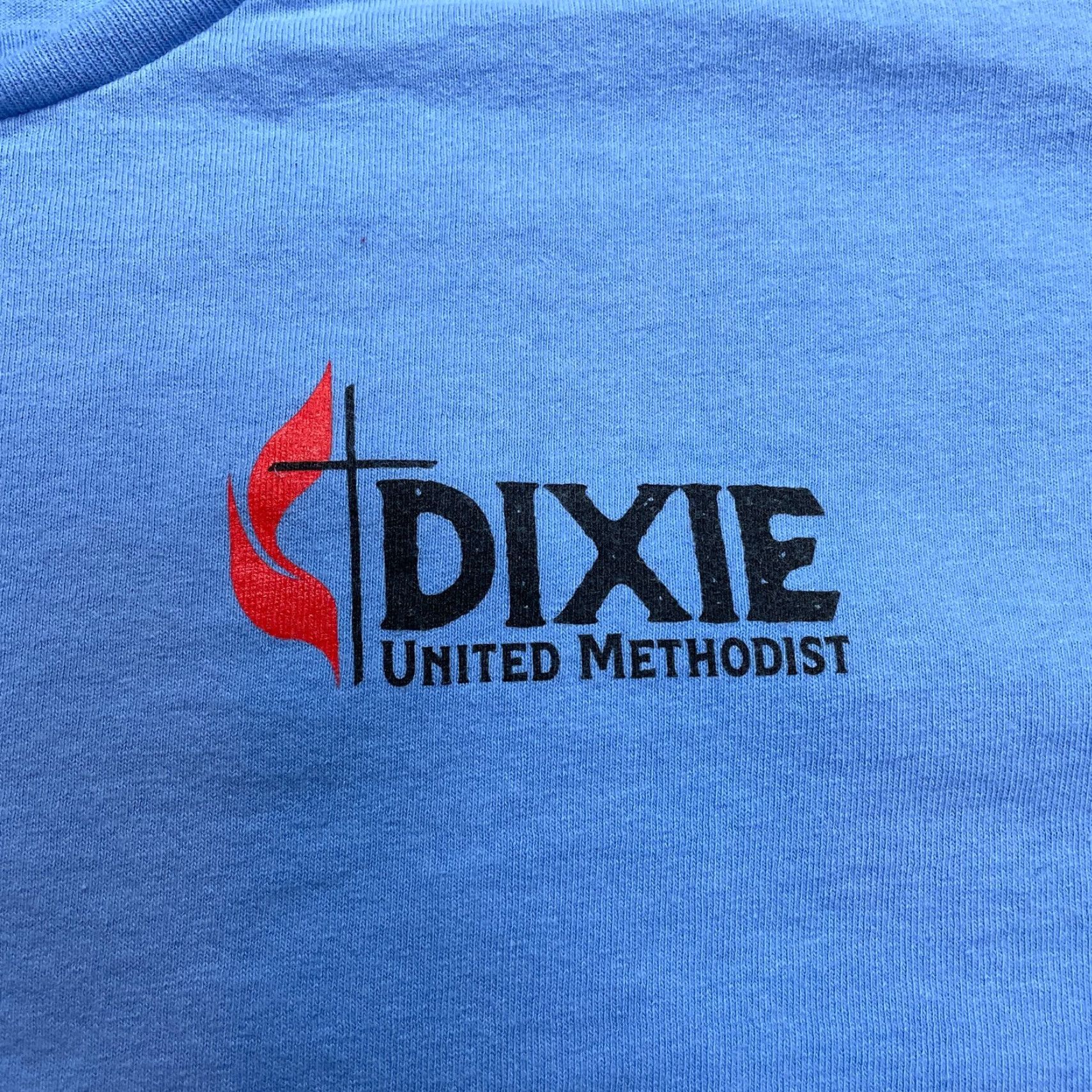 Gildan Gildan Ultra Cotton Shirt Adult XL Light Blue Dixie United Methodist Graphic Tee T-Shirt Crew Neck Short Sleeve Mens Size US XL / EU 56 / 4 - 2 Thumbnail