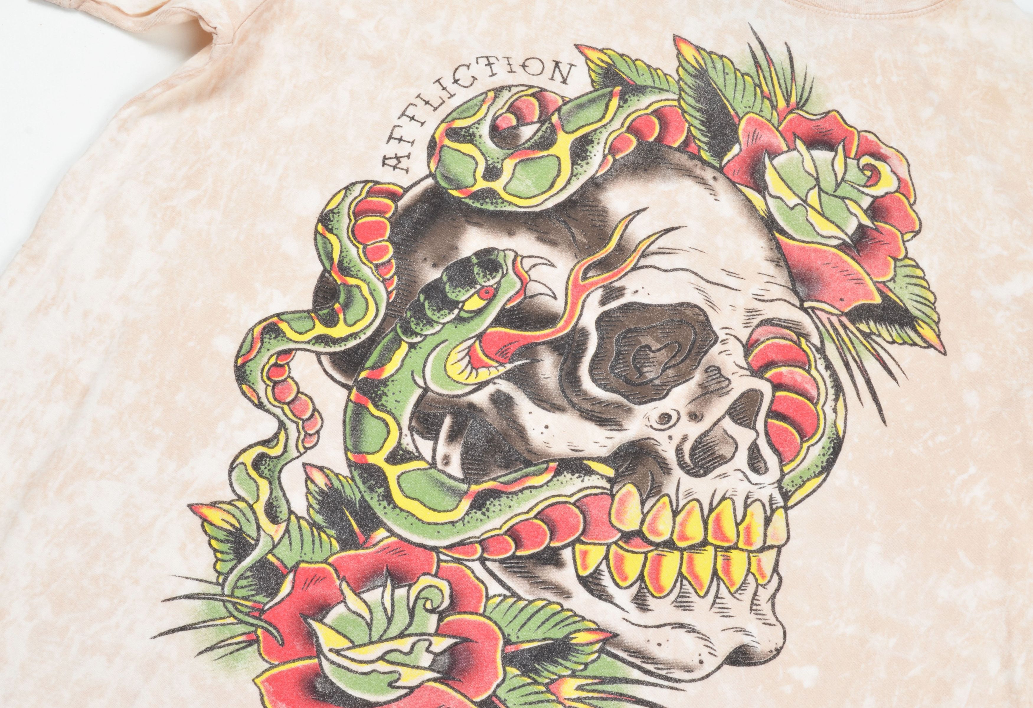 Affliction Affliction X Matt Kerley Y2K Tattoo Print Distressed Tee Size US L / EU 52-54 / 3 - 3 Thumbnail