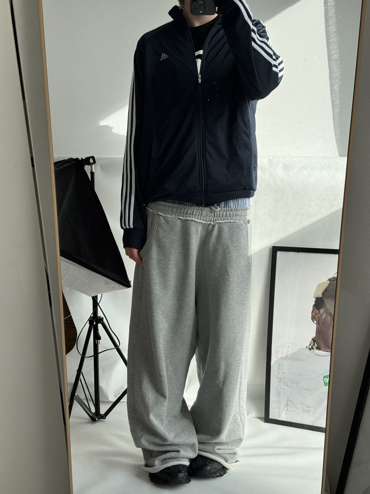 Adidas Vintage Crazy Adidas Navy Track Jacket Y2K Zip Up Hoodie Size US L / EU 52-54 / 3 - 8 Thumbnail