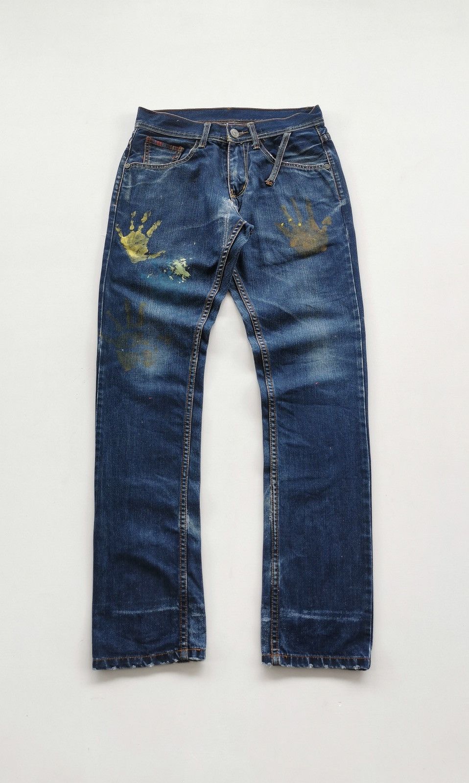 Japanese Brand Hand Painted Crazy Leopard Jeans Size US 29 - 6 Thumbnail