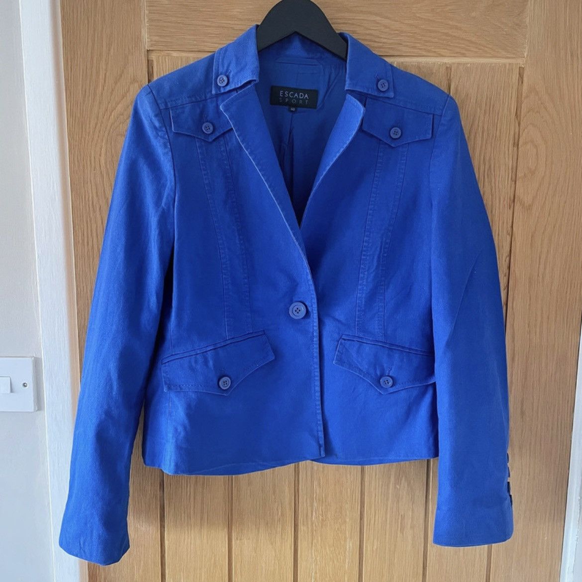 Escada Sport Escada Sport Early Y2K Military Chic Electric Blue Jacket Size M / US 6-8 / IT 42-44 - 5 Thumbnail