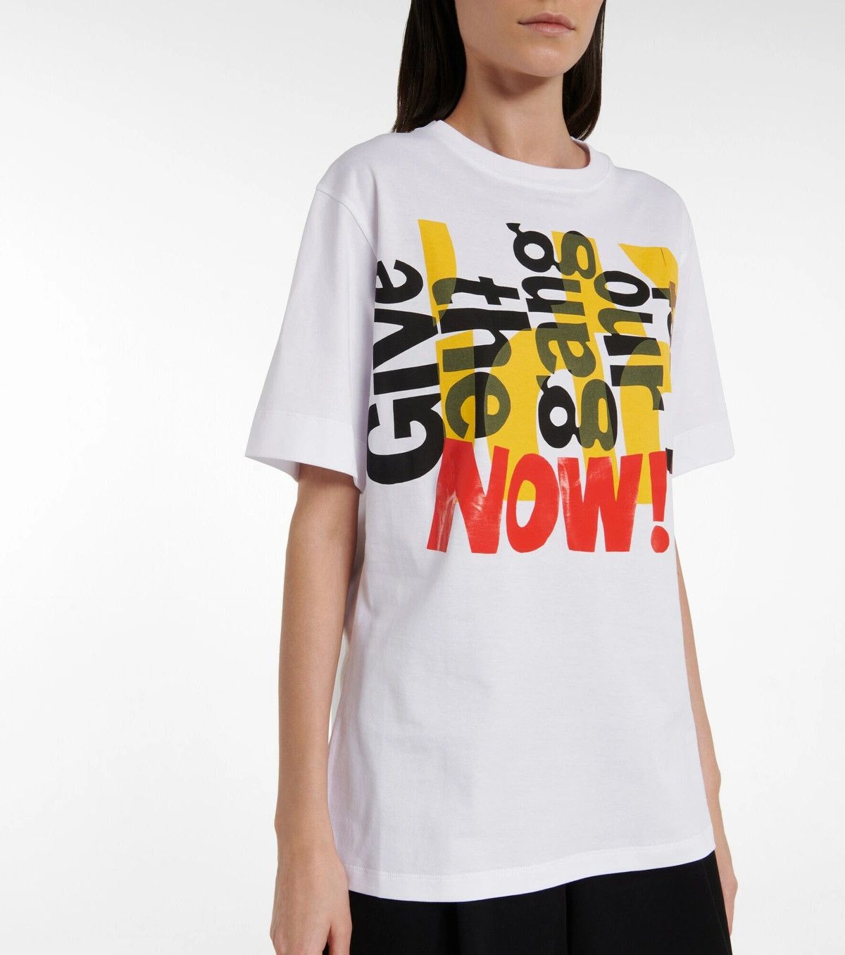 Chloe o1y0825 Short Sleeves Printed T-Shirt in White Size S / US 4 / IT 40 - 3 Thumbnail