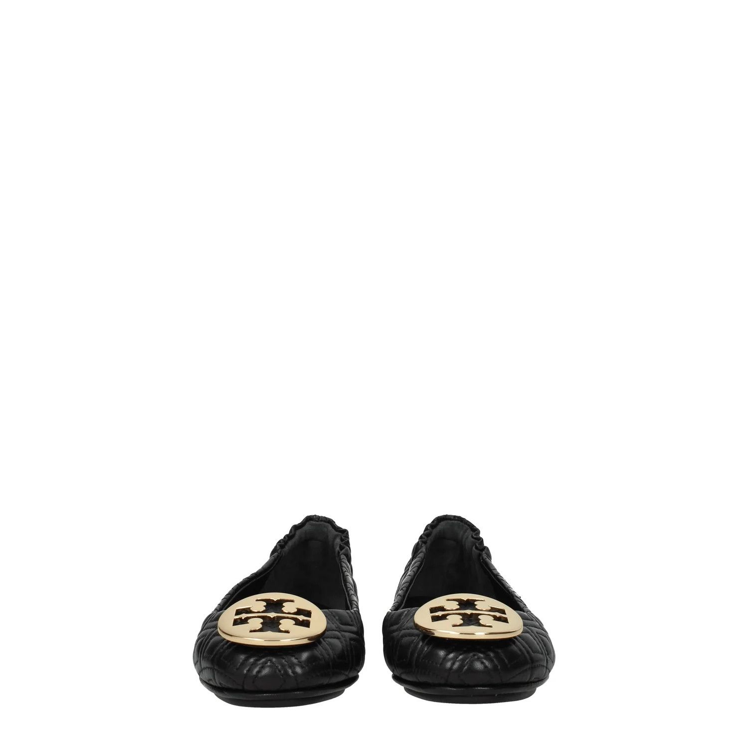 ob1o1e1124 Leather Ballet Flats in Black