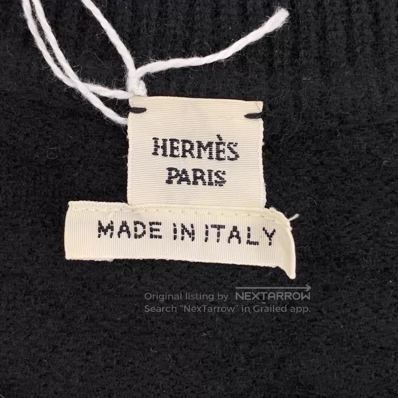 Hermes Hermes Black Logo Jacquard Wool Round Neck Long Sleeve Kni Size XS / US 0-2 / IT 36-38 - 5 Thumbnail