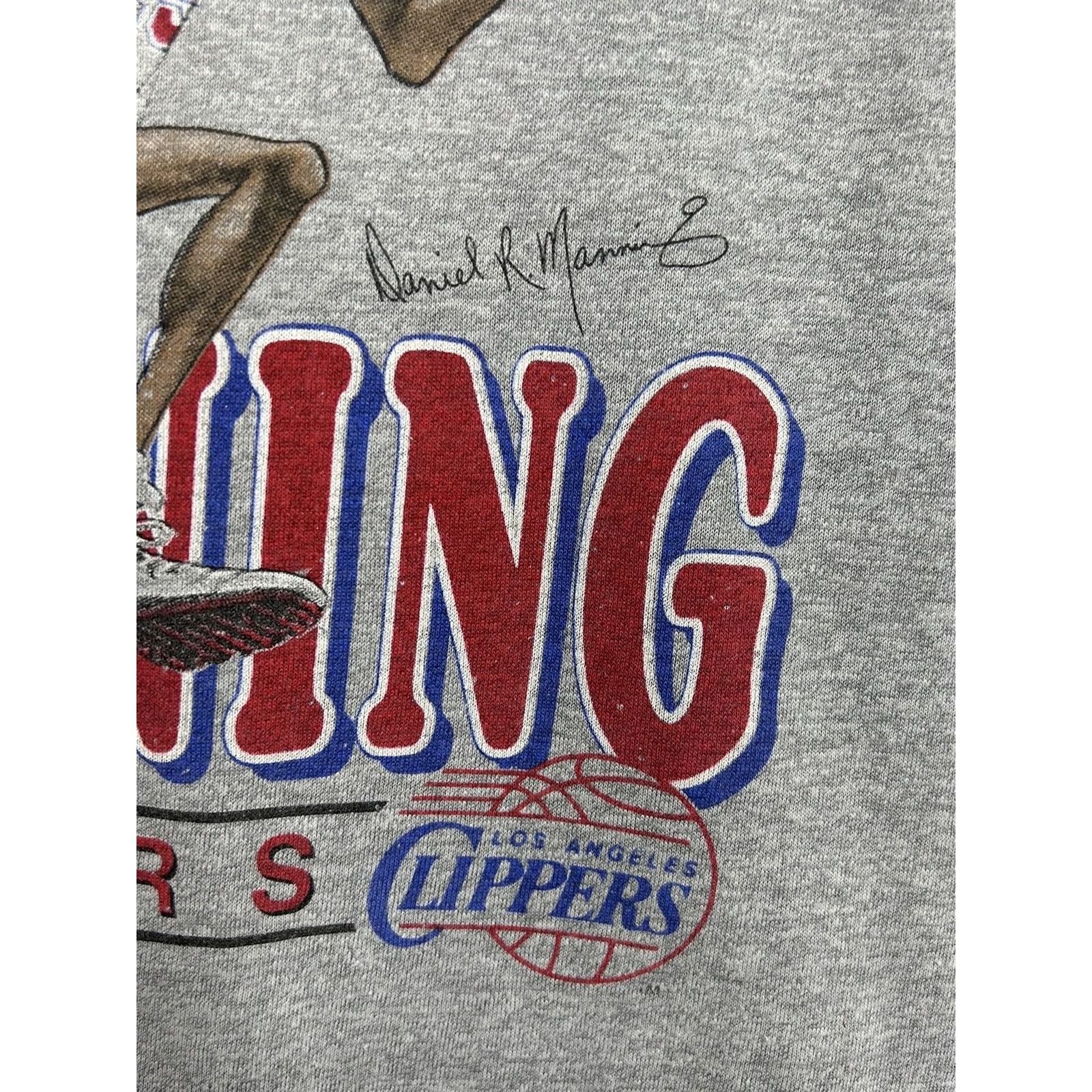 NBA 80s NBA Danny Manning Los Angeles Clippers Salem T-Shirt Size US S / EU 44-46 / 1 - 5 Thumbnail