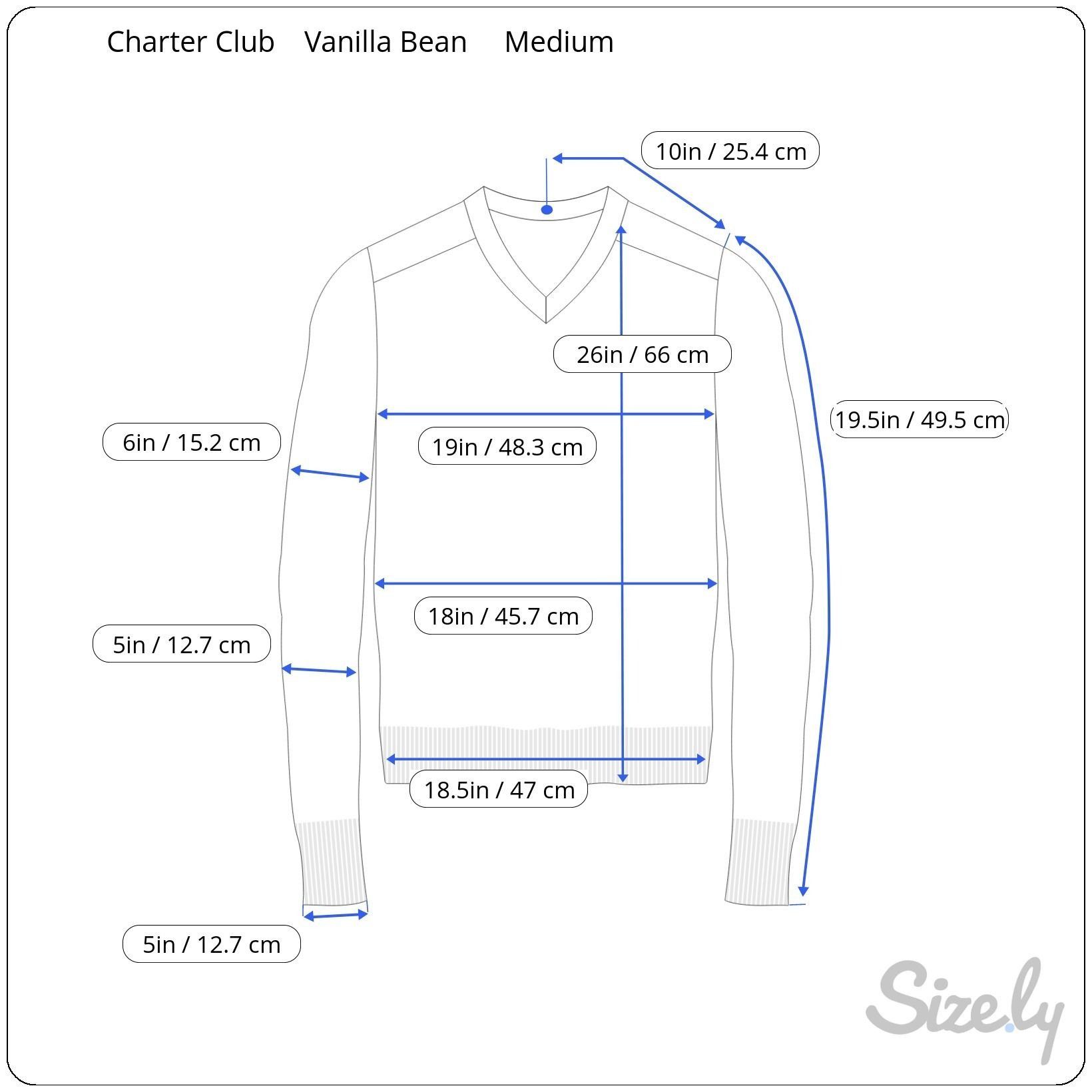 Charter Club Charter Club Vanilla Bean Medium V-Neck Ribbed Pullover Swea Size M / US 6-8 / IT 42-44 - 2 Thumbnail